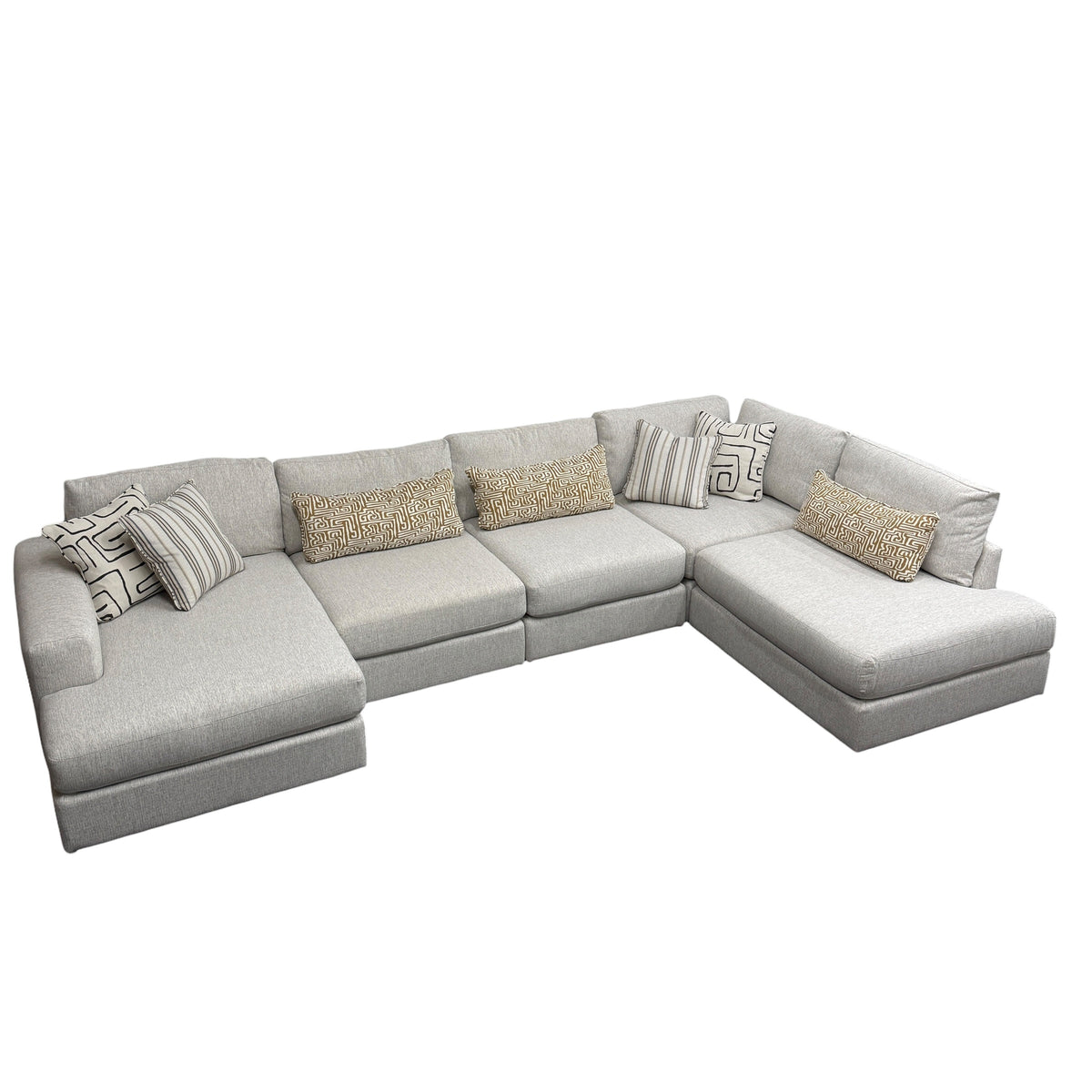 Mason Modular U- Shape Sectional with RAF Bumper Chaise