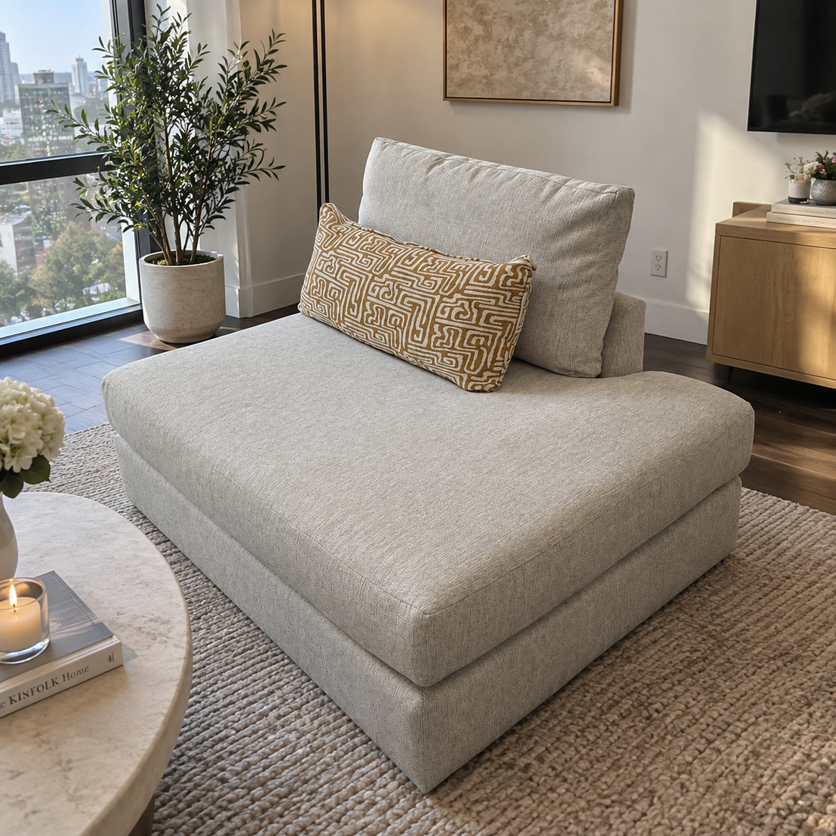 Mason Modular RAF Armless Chaise
