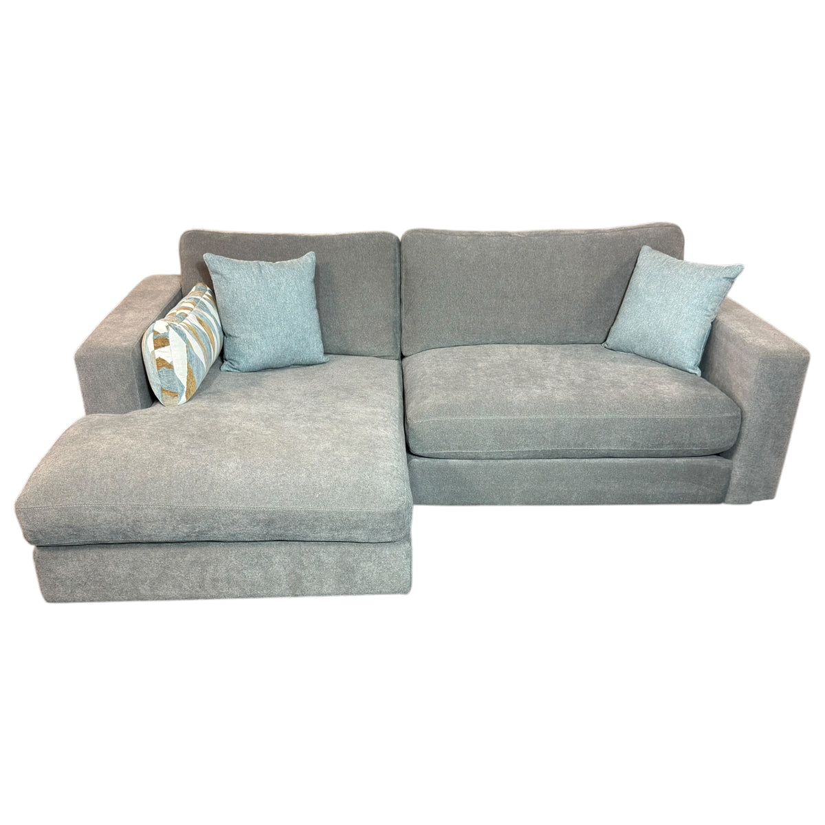2 Piece Left Arm Facing Chaise Sectional in Gray