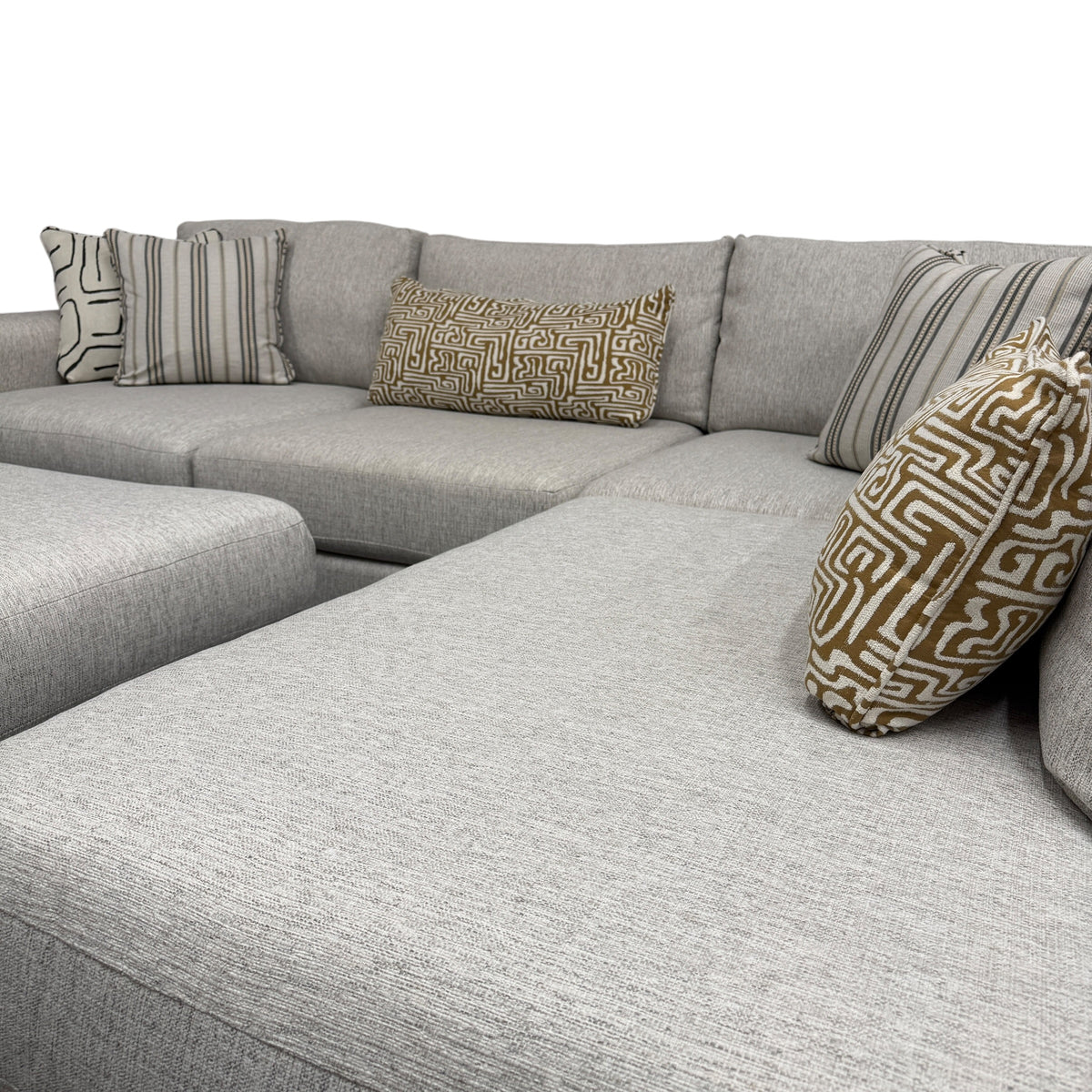 Mason Modular Sectional with RAF Bumper Chaise and Ottoman