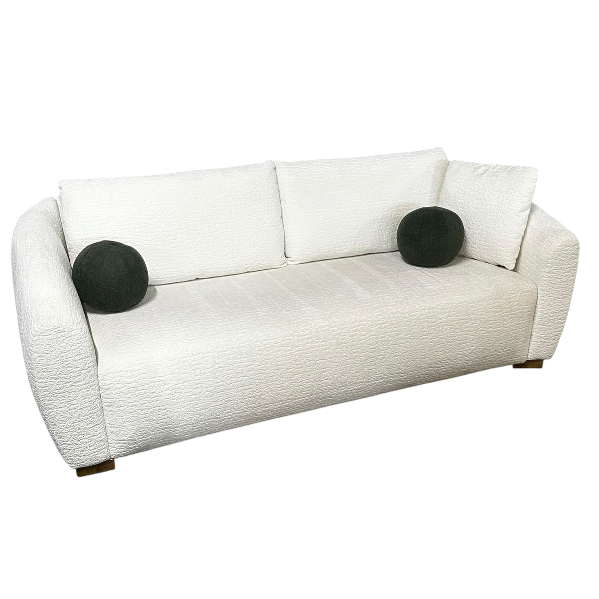 Ivory Boucle Sofa