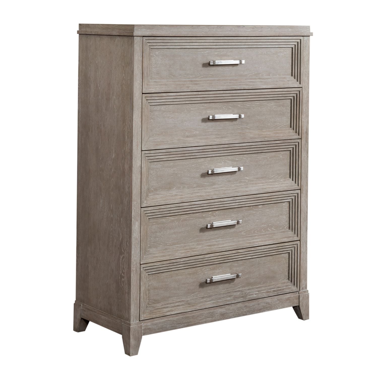 King California Upholstered Bed, Dresser & Mirror, Chest