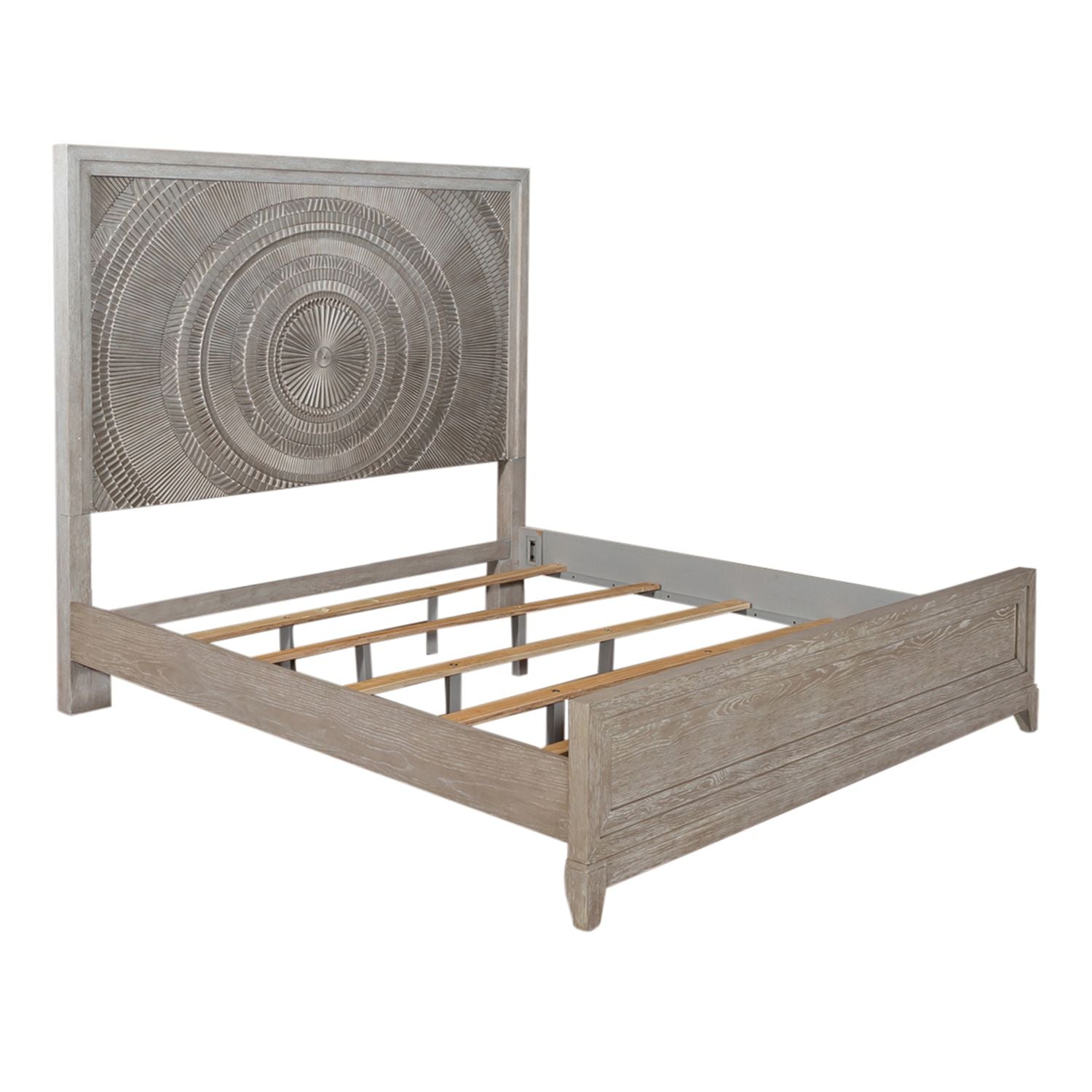King Panel Bed, Dresser & Mirror, Chest