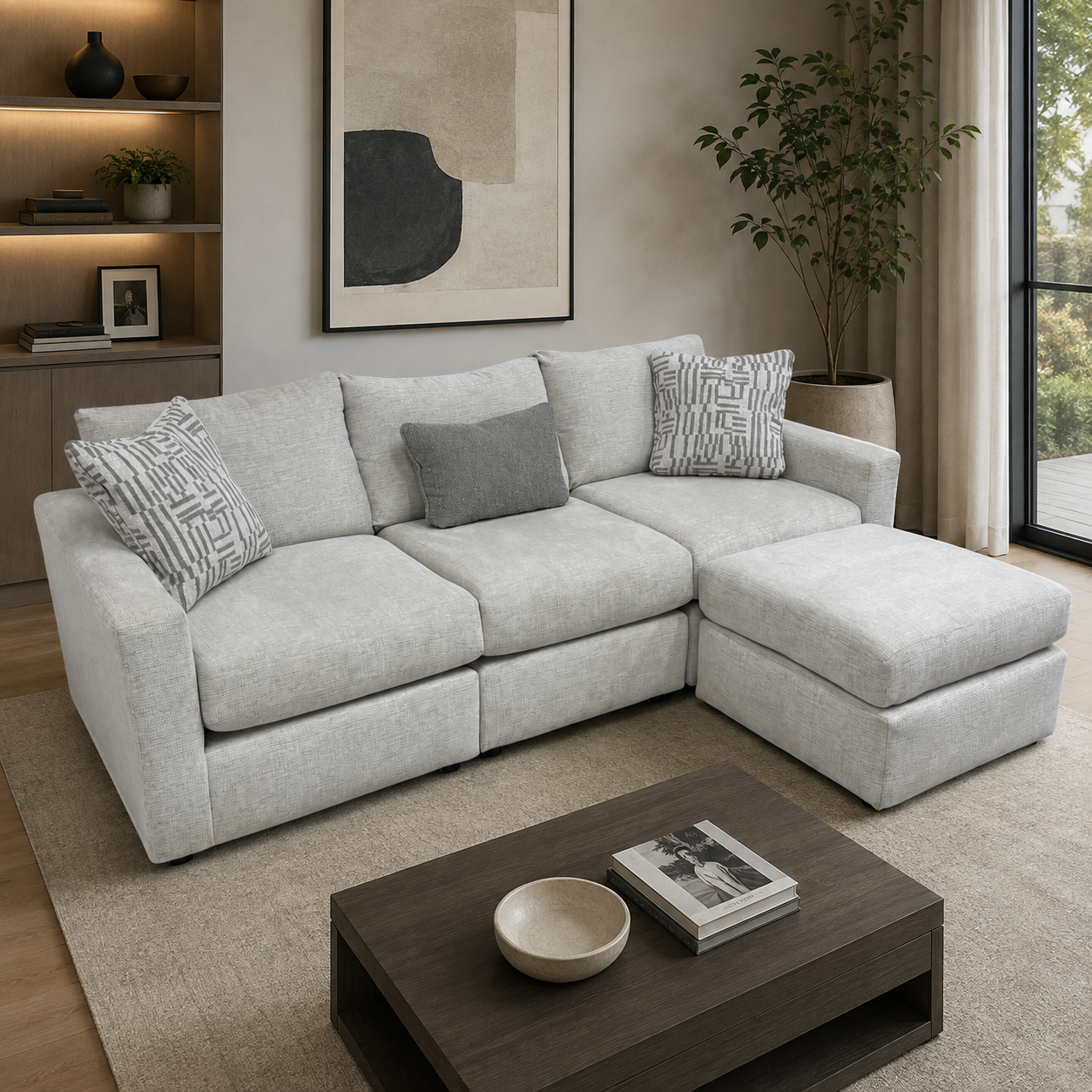 Parker 3 Pc Sofa with Ottoman