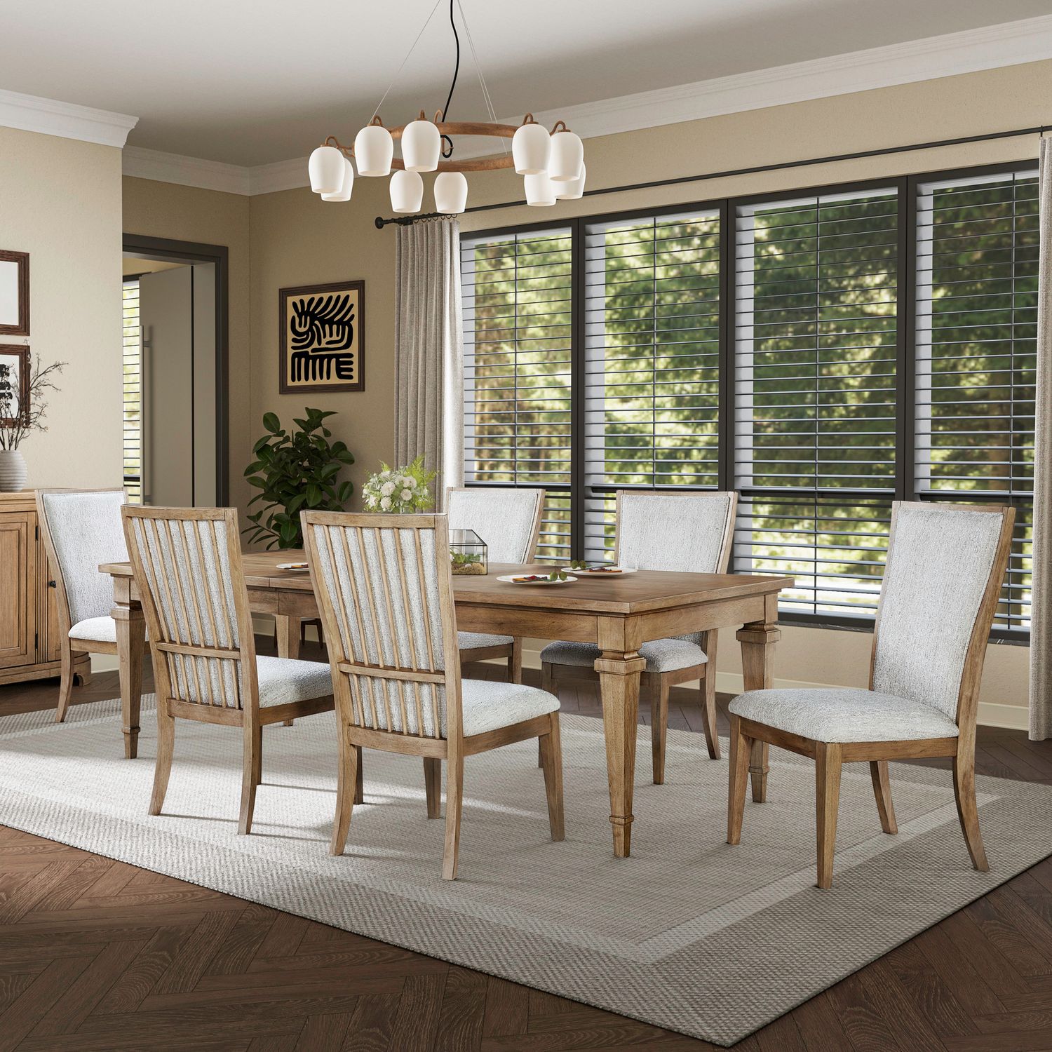 Opt 7 Piece Rectangular Table Set
