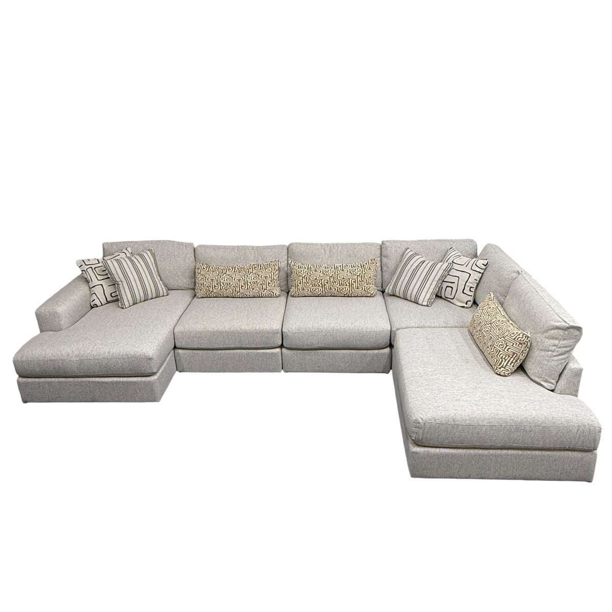 Mason Modular U- Shape Sectional with RAF Bumper Chaise