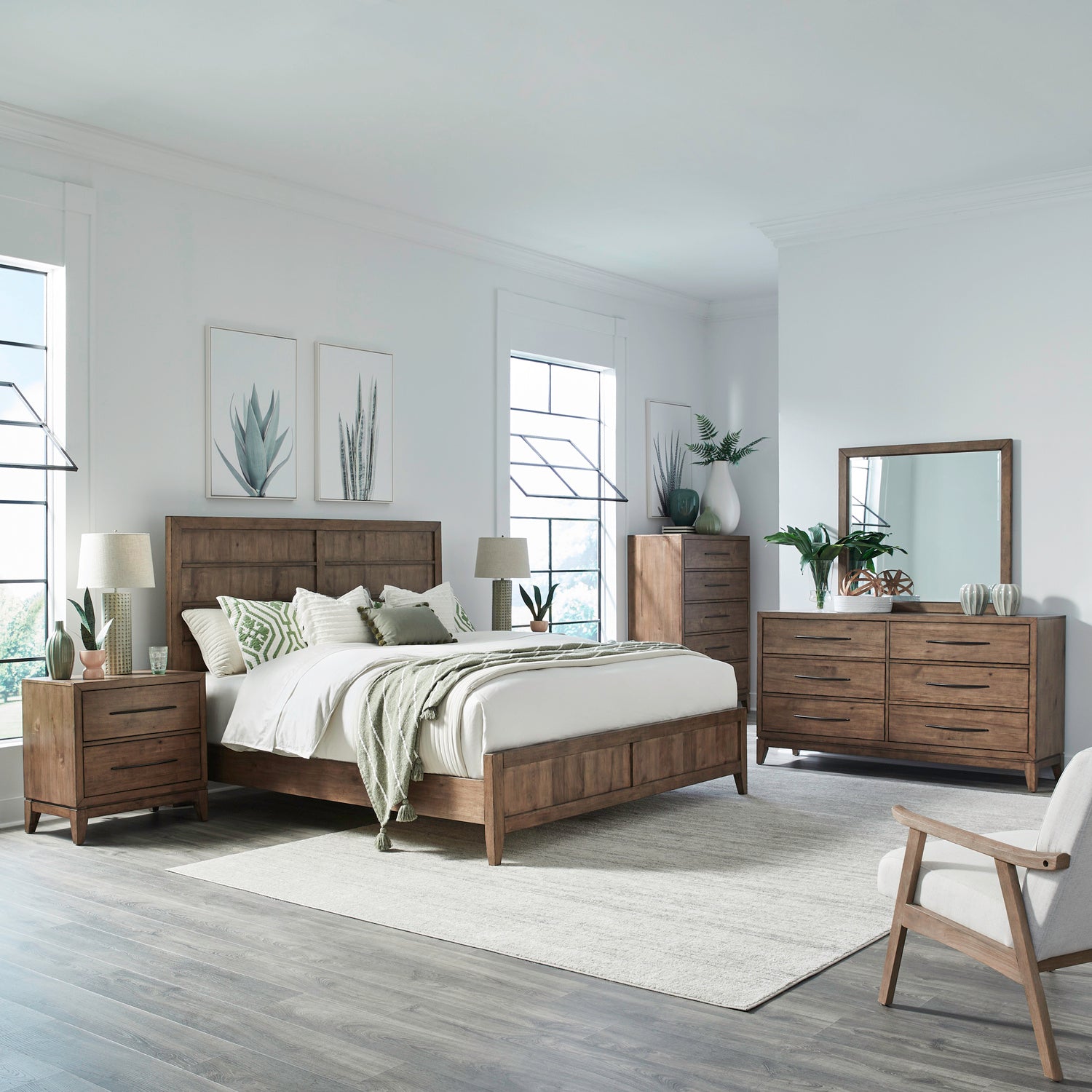 Shaker Lakes 5-Piece Panel Bedroom Set
