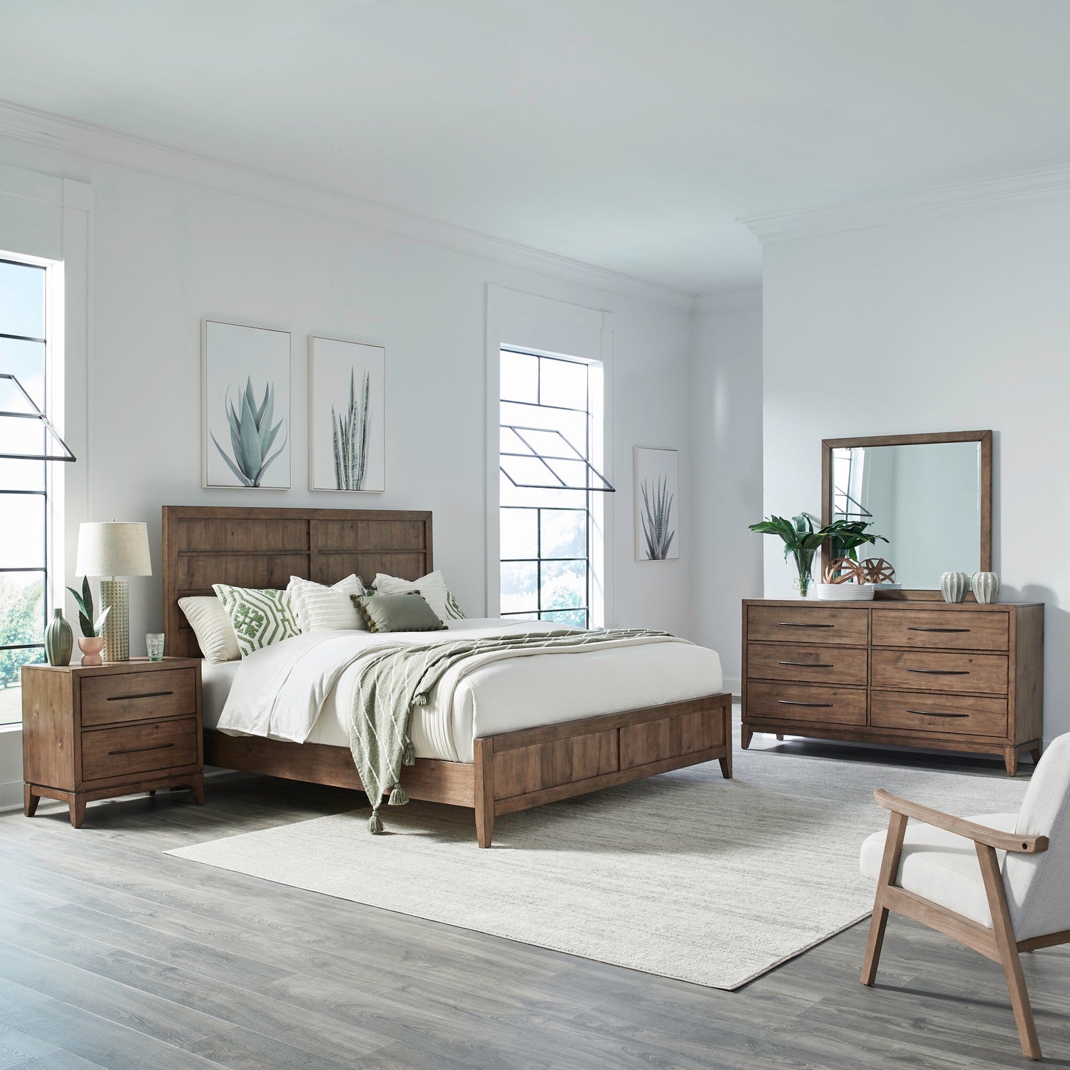 Shaker Lakes 4-Piece Panel Bedroom Set