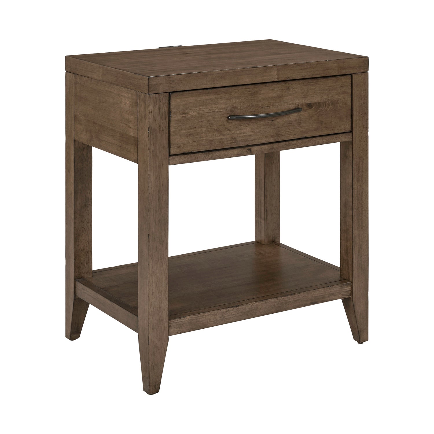 Shaker Lakes Open Nightstand with Charging Station