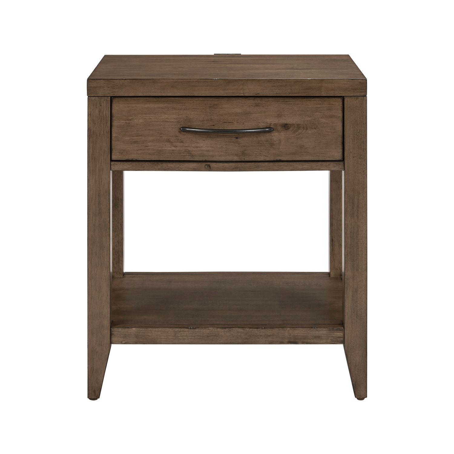 Open Nightstand w/ Charging Station
