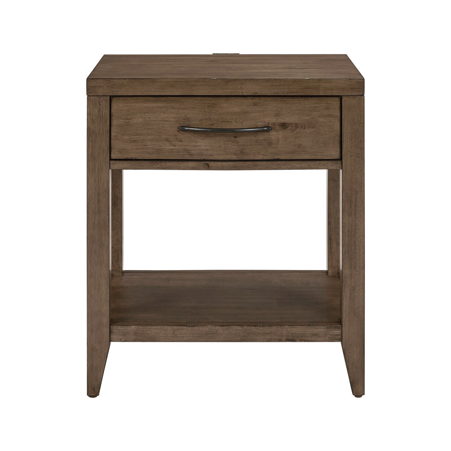 Shaker Lakes Open Nightstand with Charging Station