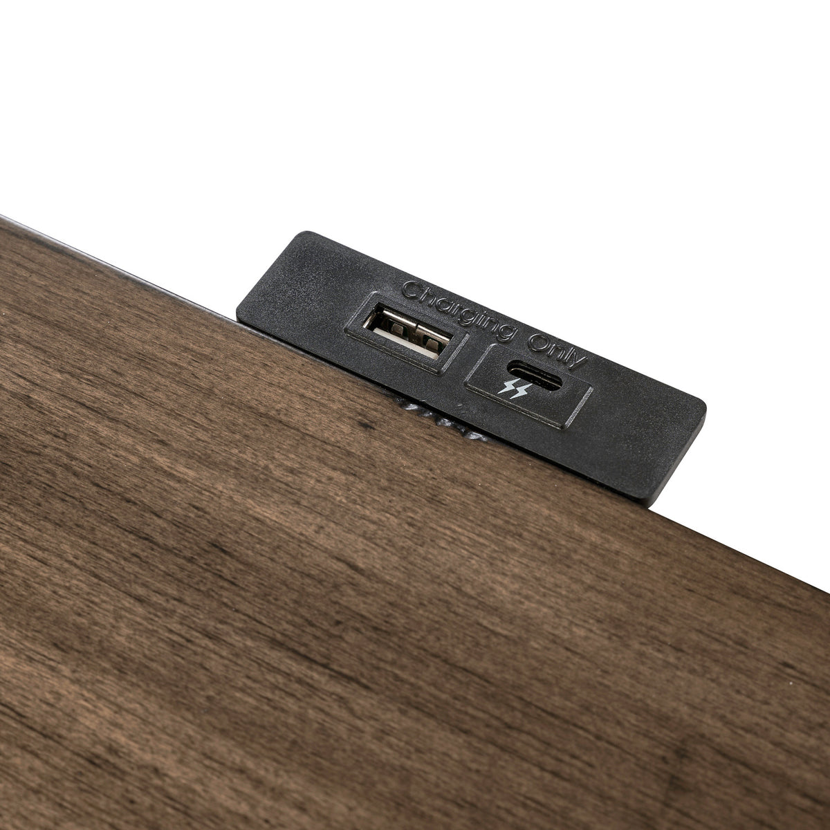 Shaker Lakes Open Nightstand with Charging Station