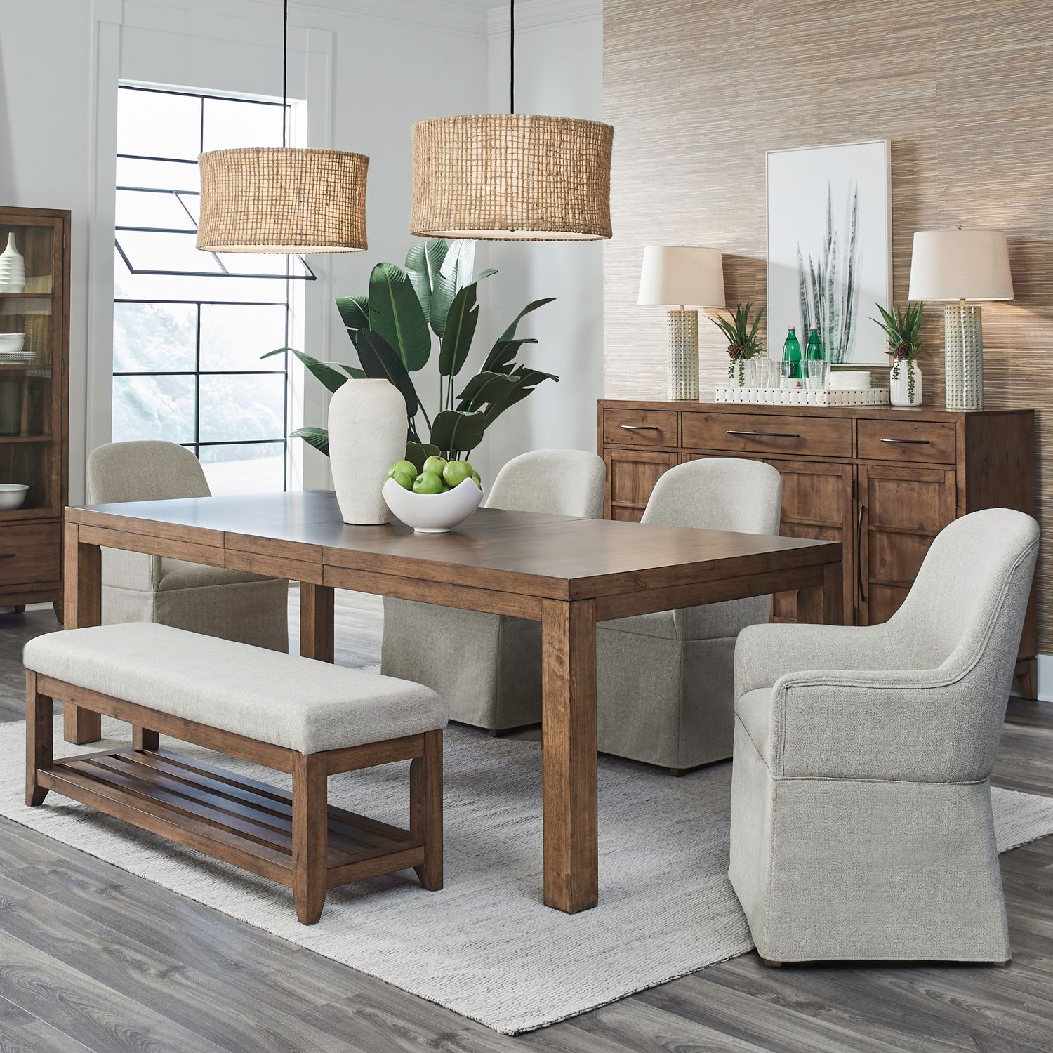 6 Piece Rectangular Table Set