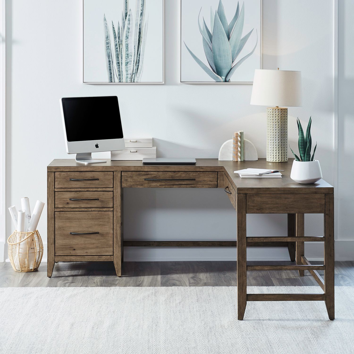 L Shaped Desk Set