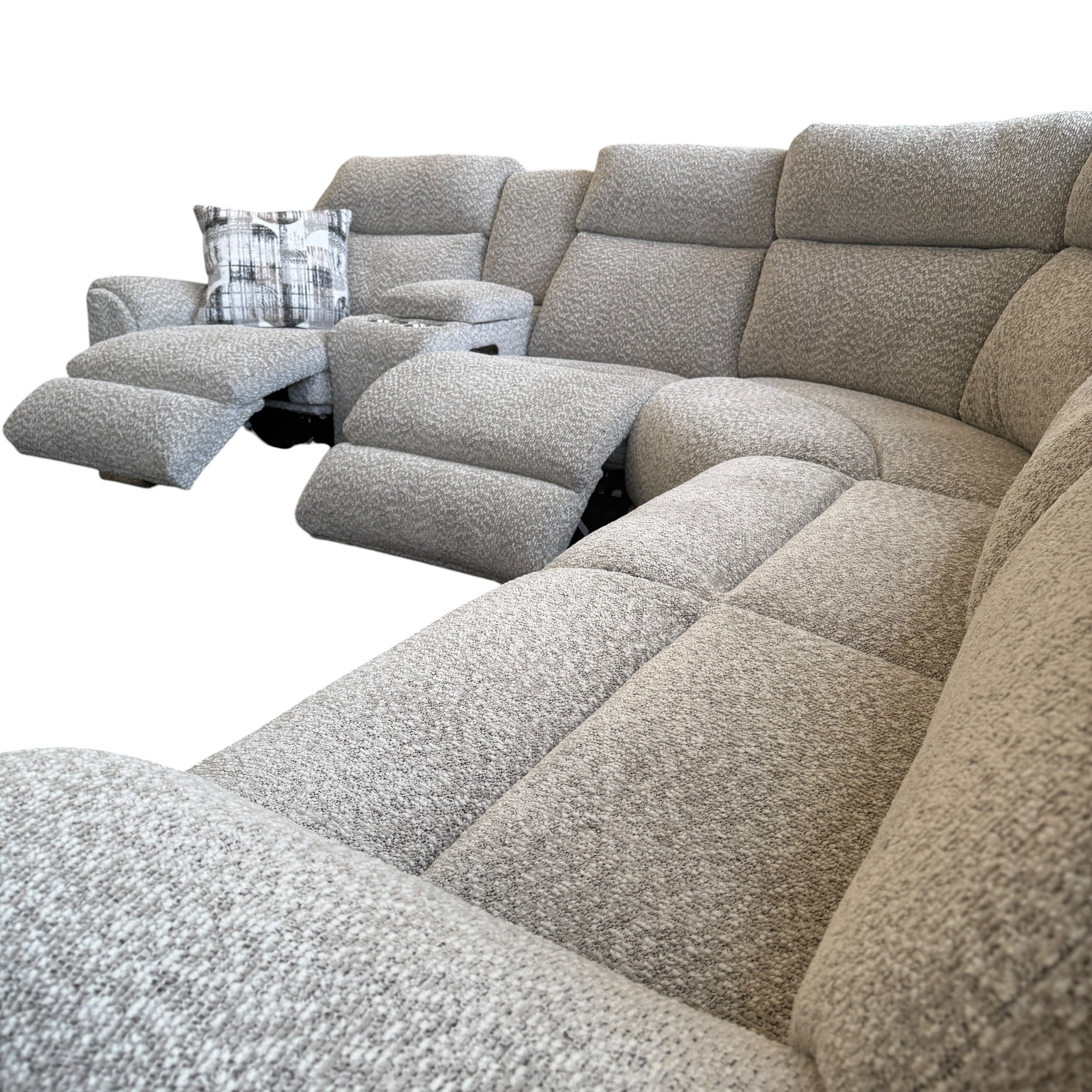 Recliner Sectional in Gray
