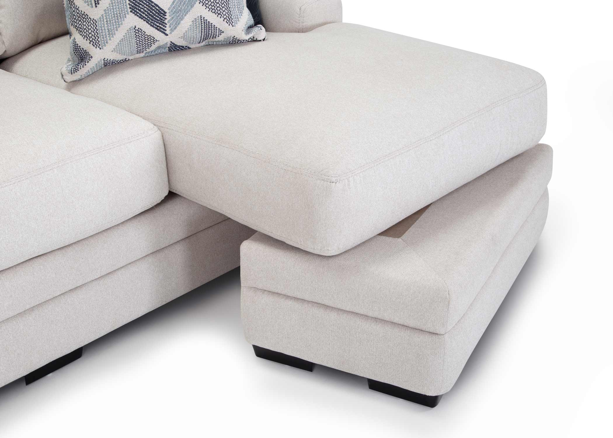 Laken Contemporary Living Room Collection with Reversible Chaise