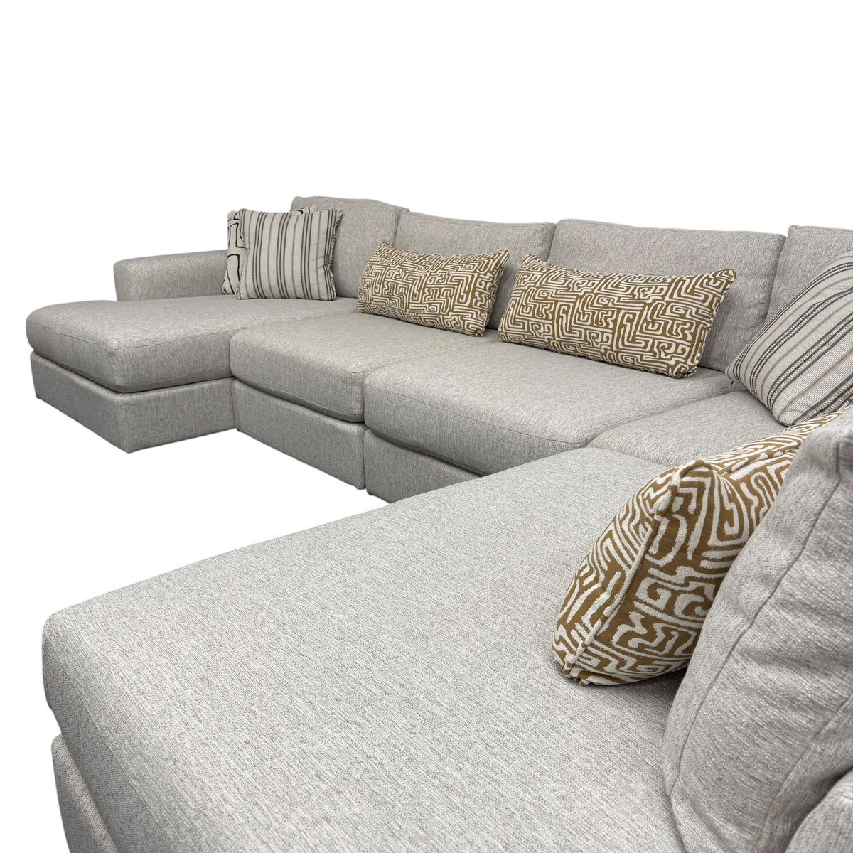 Mason Modular U- Shape Sectional with RAF Bumper Chaise