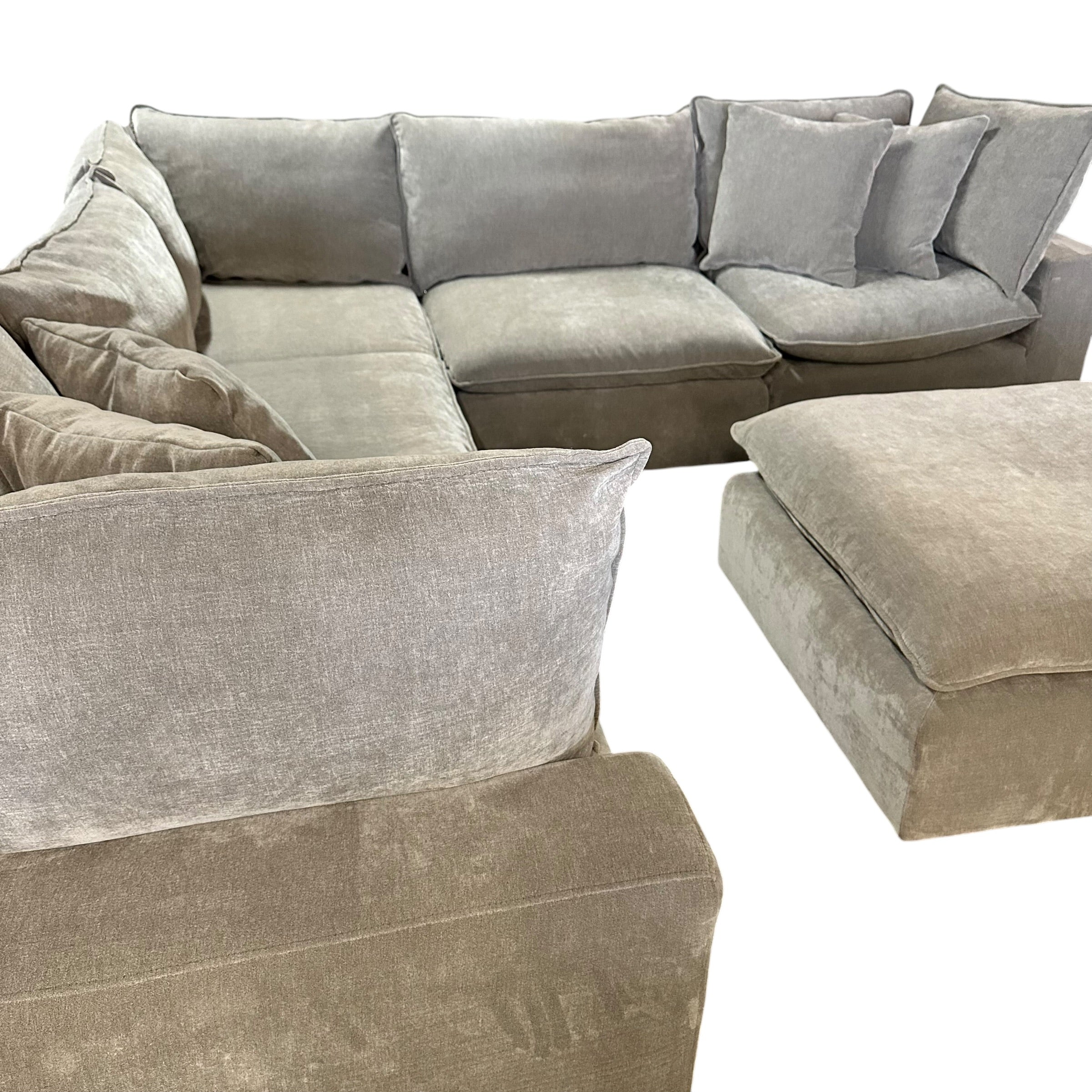 Serene 6-piece Fabric Modular Sectional, Taupe