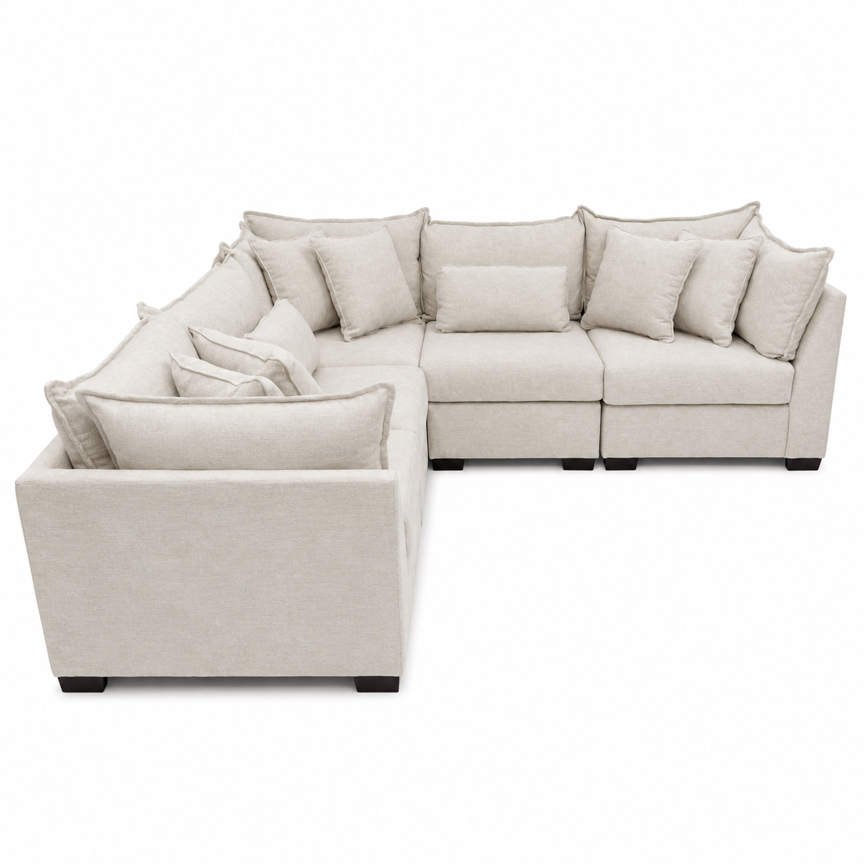 Alina 5 Pc Corner Sectional In Ivory
