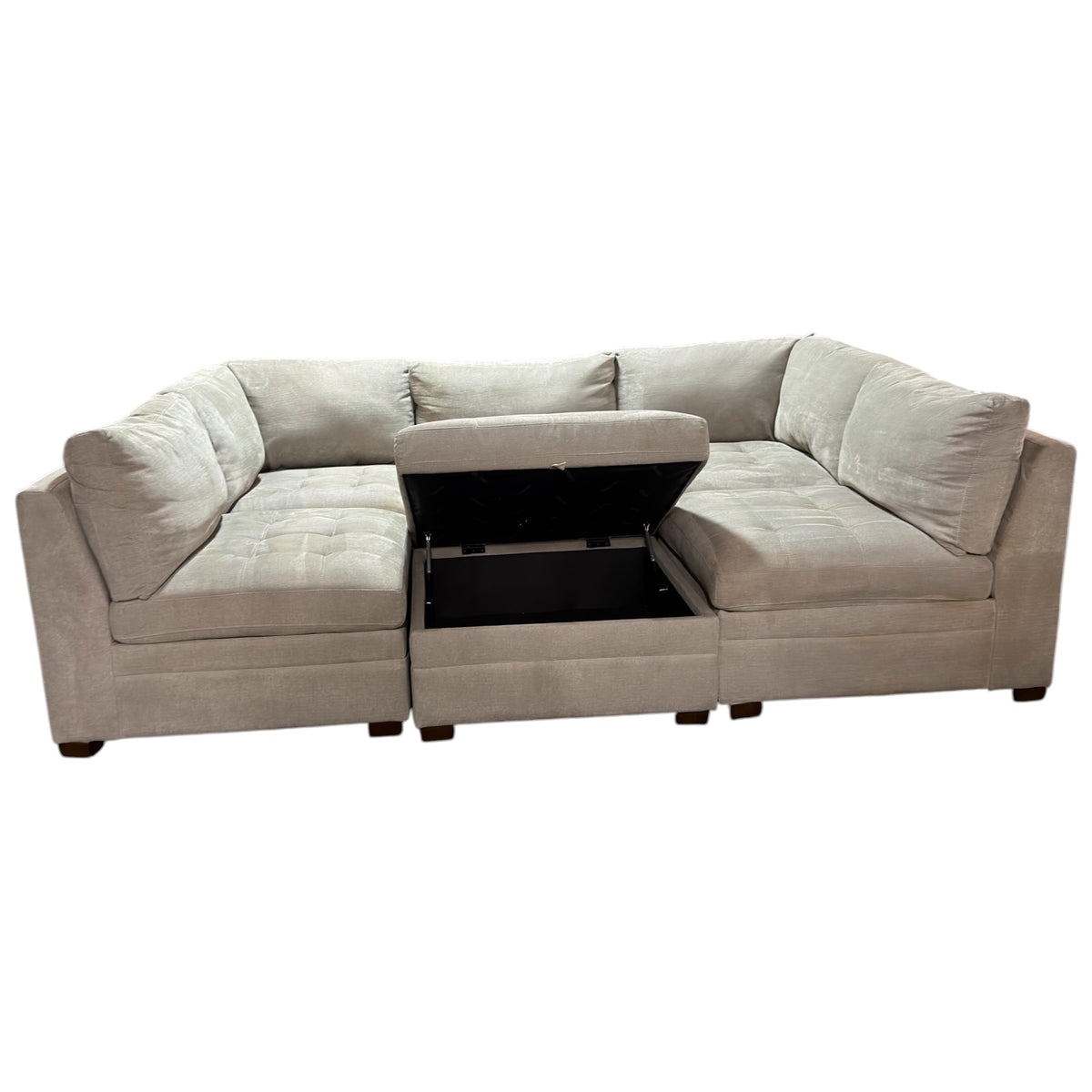 Refurbished Tufted Modular 6 Piece Sectional