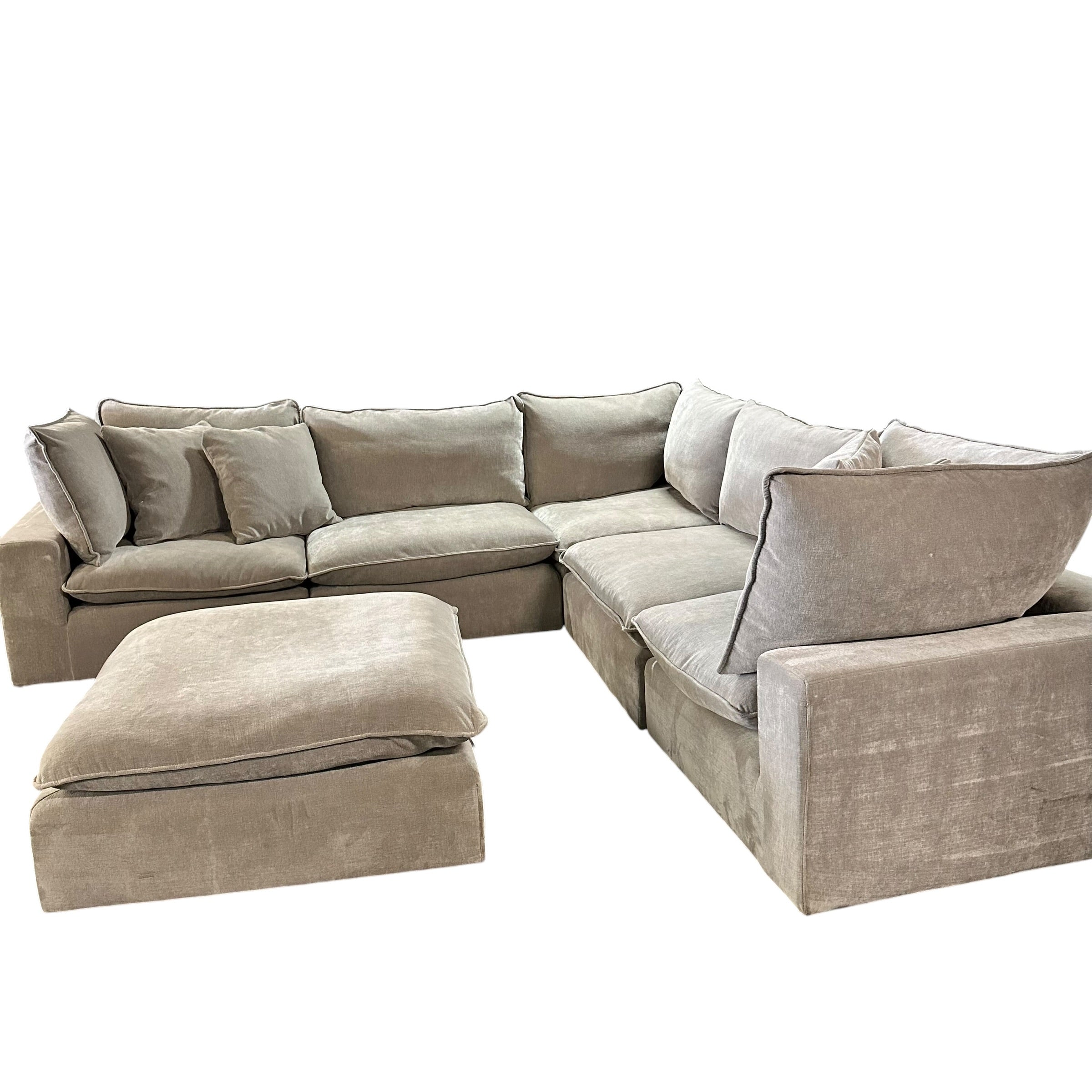 Serene 6-piece Fabric Modular Sectional, Taupe