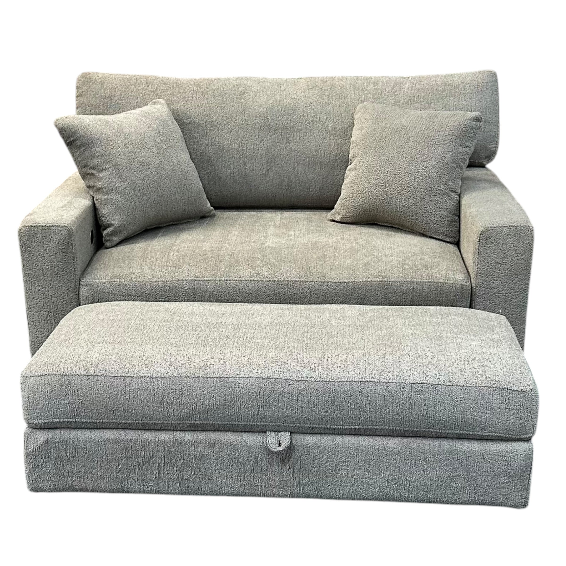 Living Room Chair and Ottoman with Storage