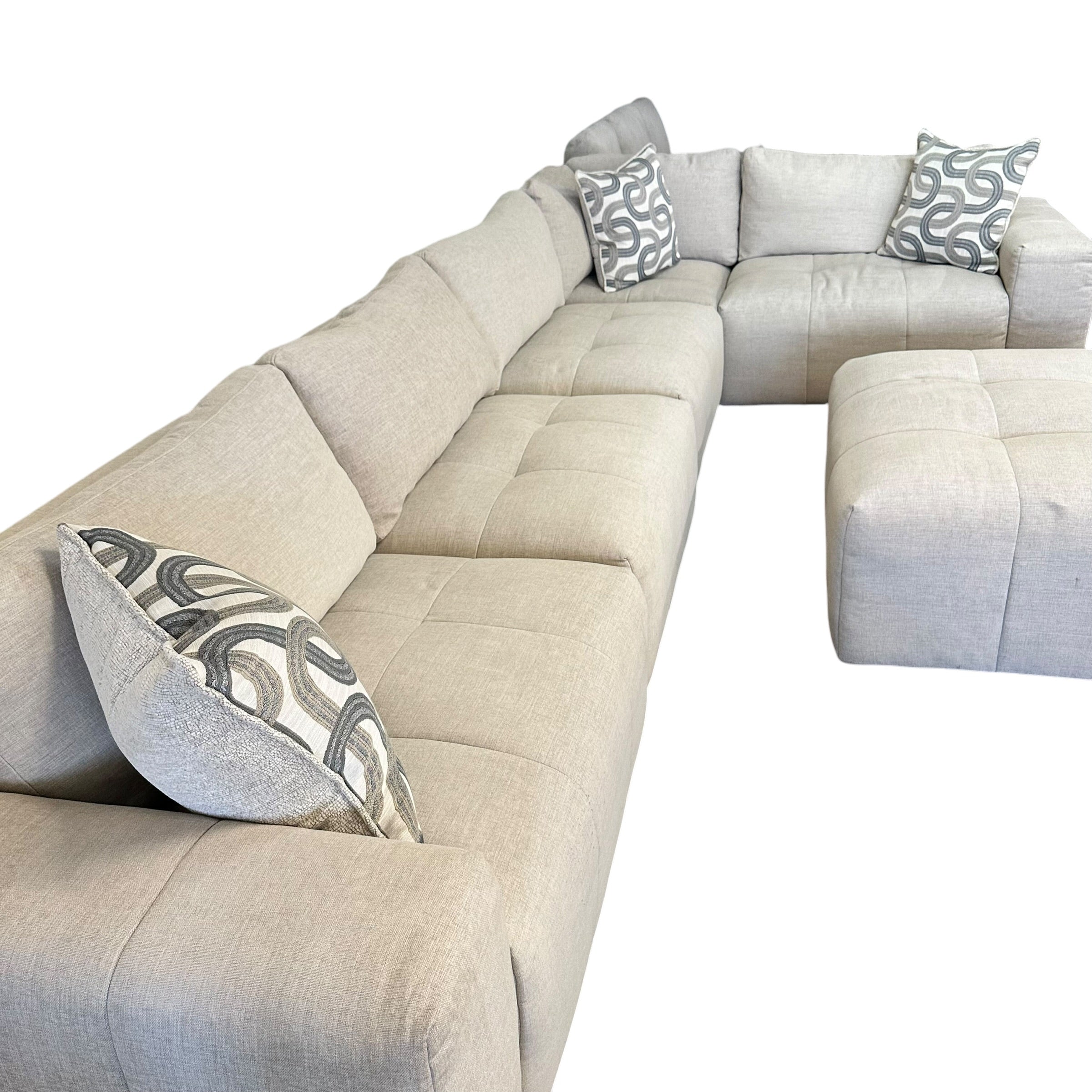 6 Pc Modular Sectional with Ottoman
