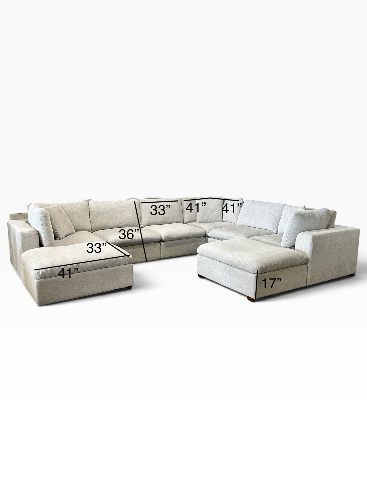 Modular 8-Piece Sectional Cloud Couch