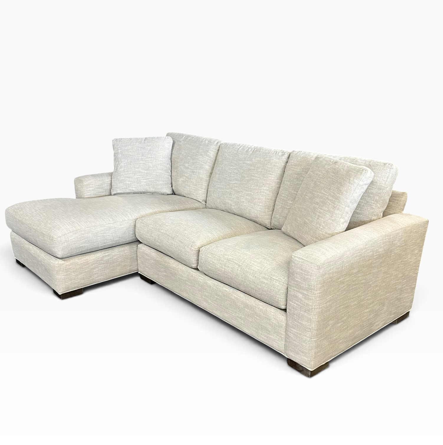 Room and Board Sectional with Left Chaise in Cream