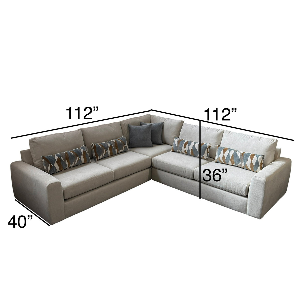 Savelle Corner Sectional Sofa in Cream