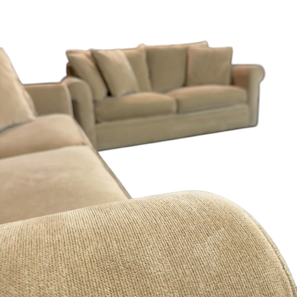 Room & Board Tan Sofa and Loveseat Set