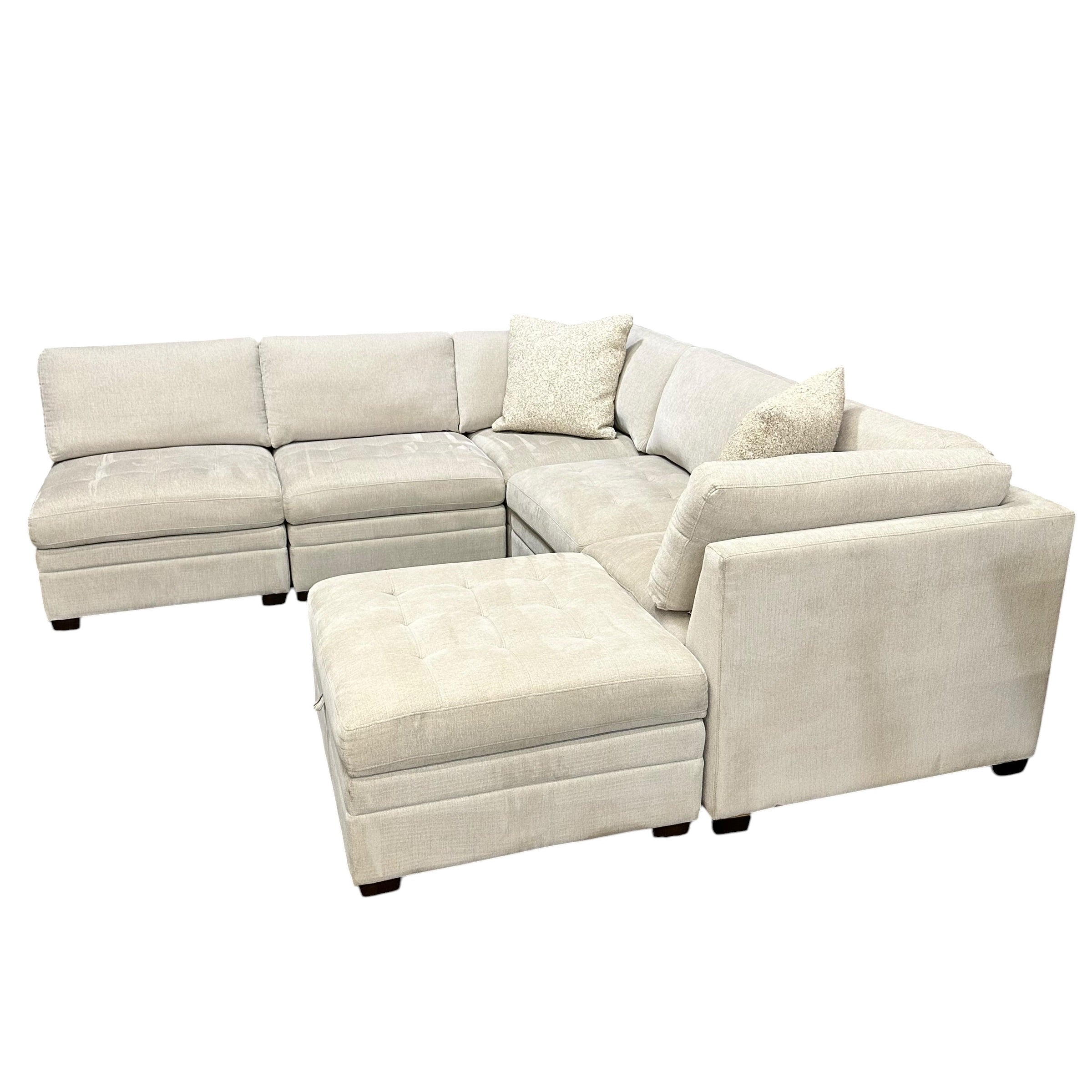 Modular Sectional with storage ottoman