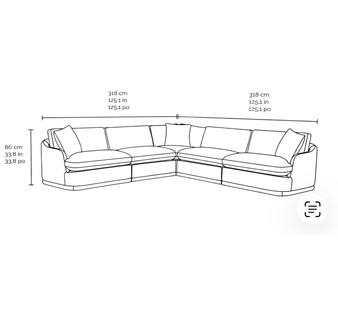 Aiden & Ivy Modular 5 Pc Sectional