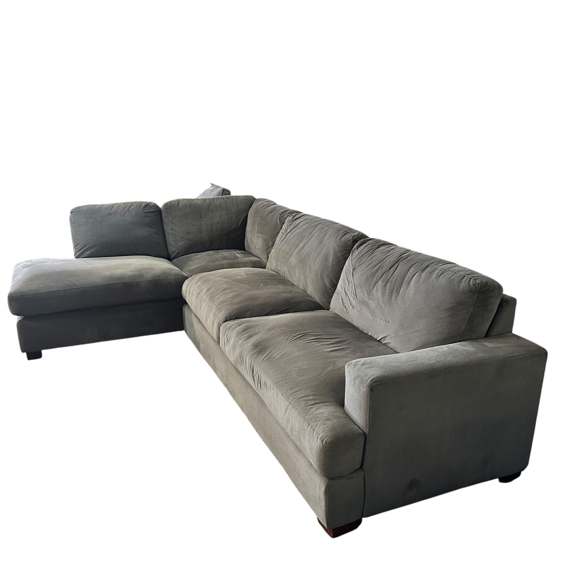 Sectional with Left Bumper Chaise in Gray