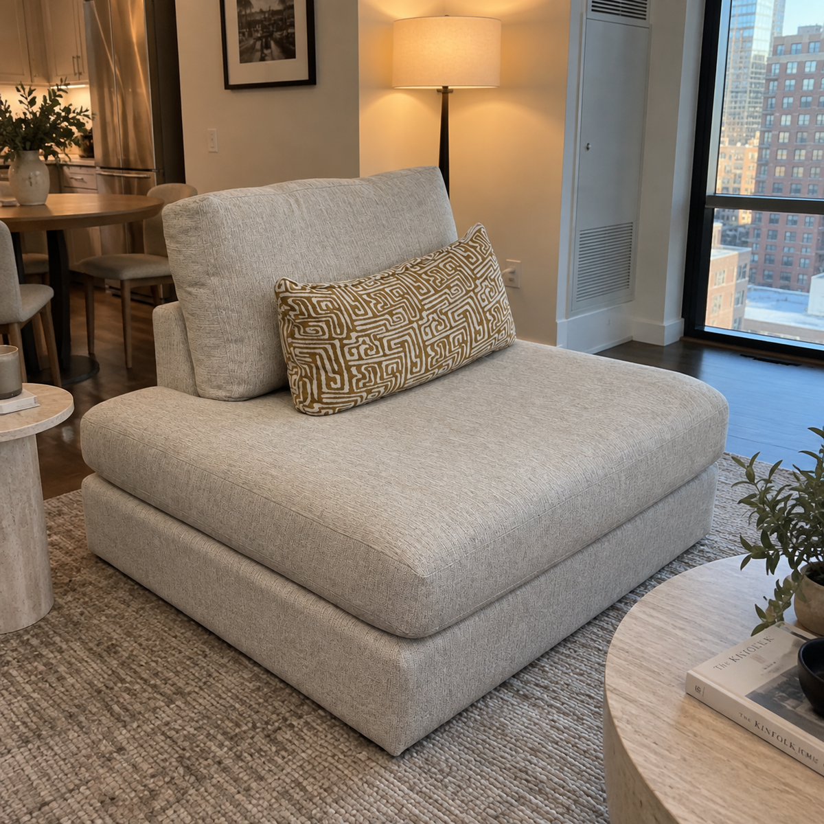 Mason Modular LAF Armless Chaise