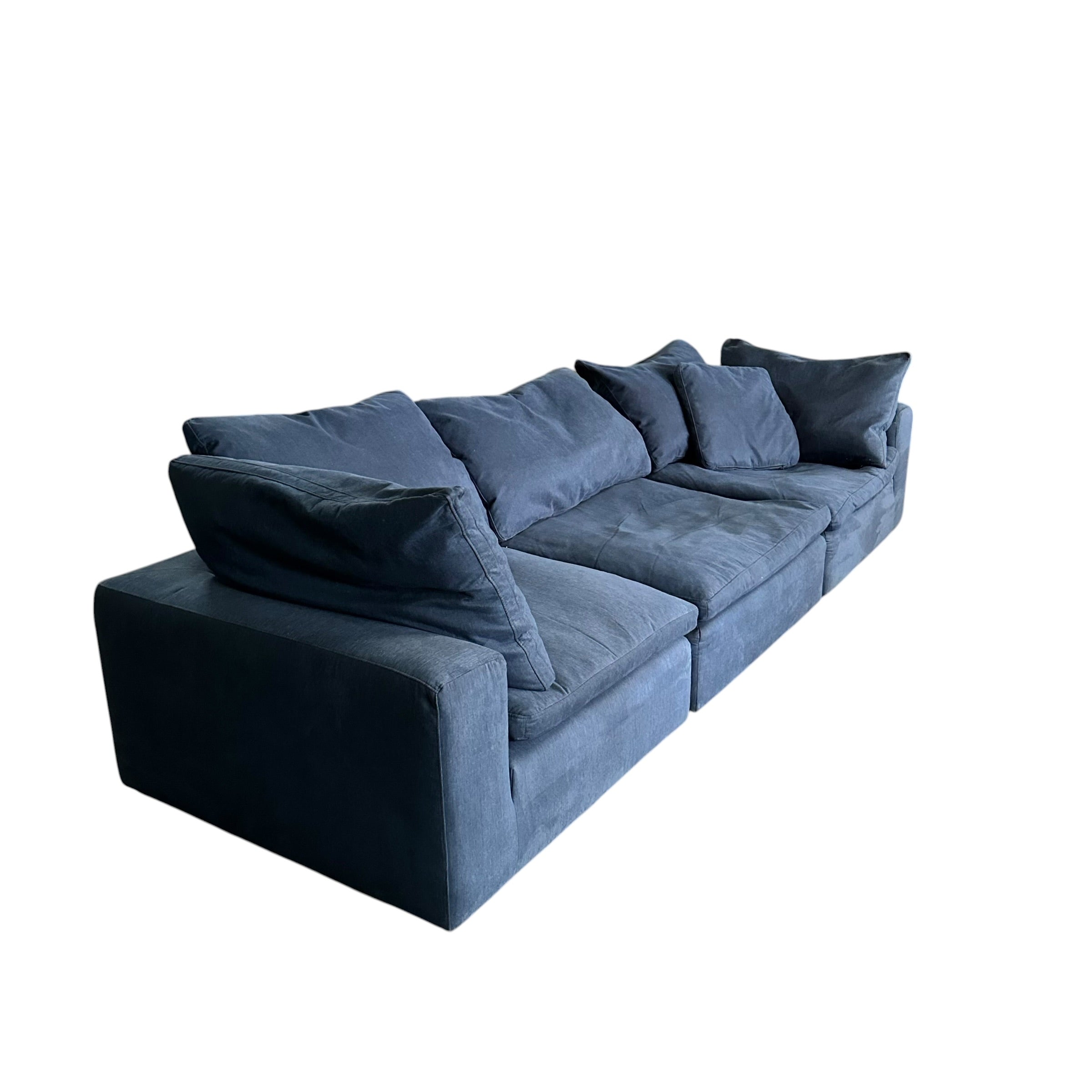 3 Pc Modular Cloud Sofa in Blue