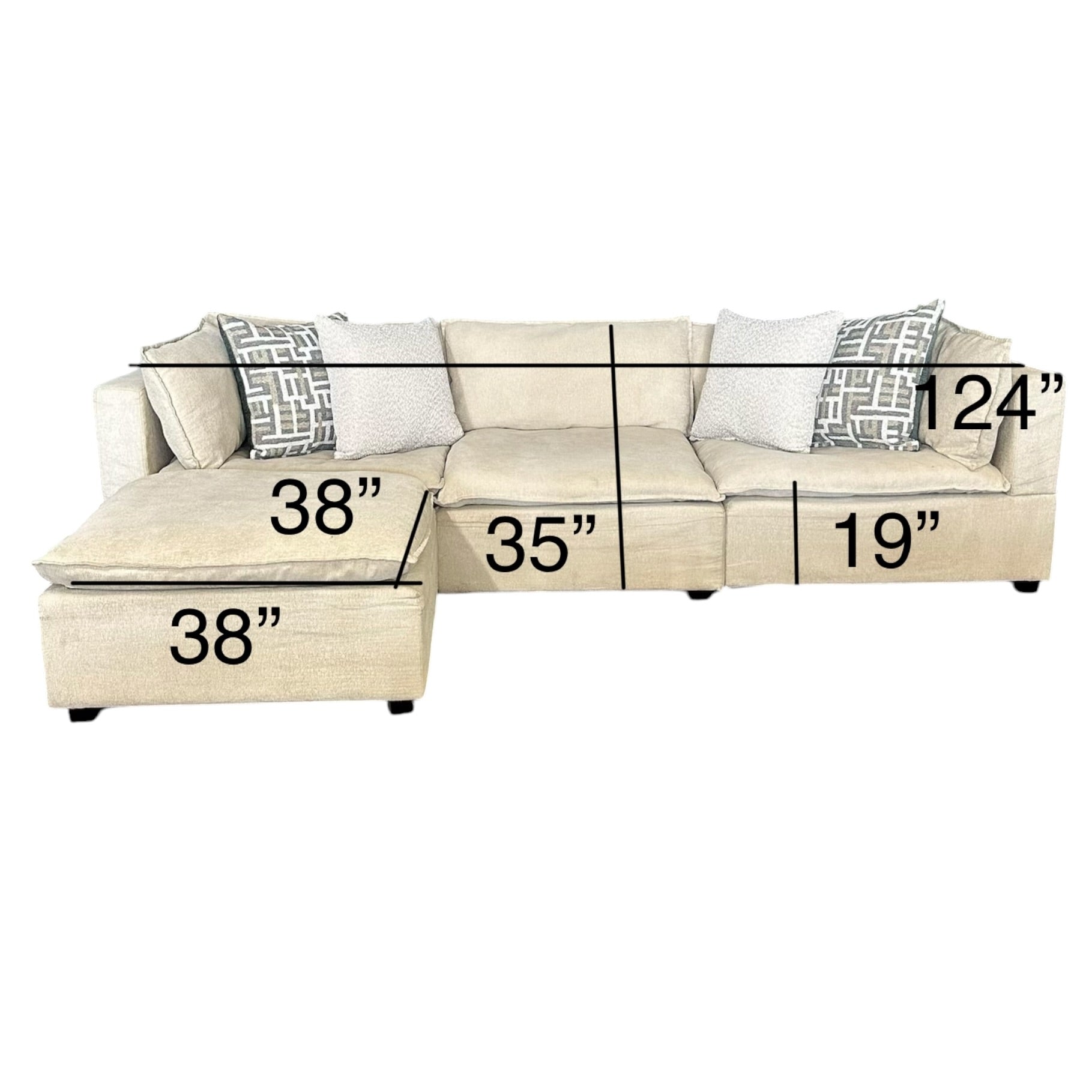 Modular Cloud Sectional in Cream