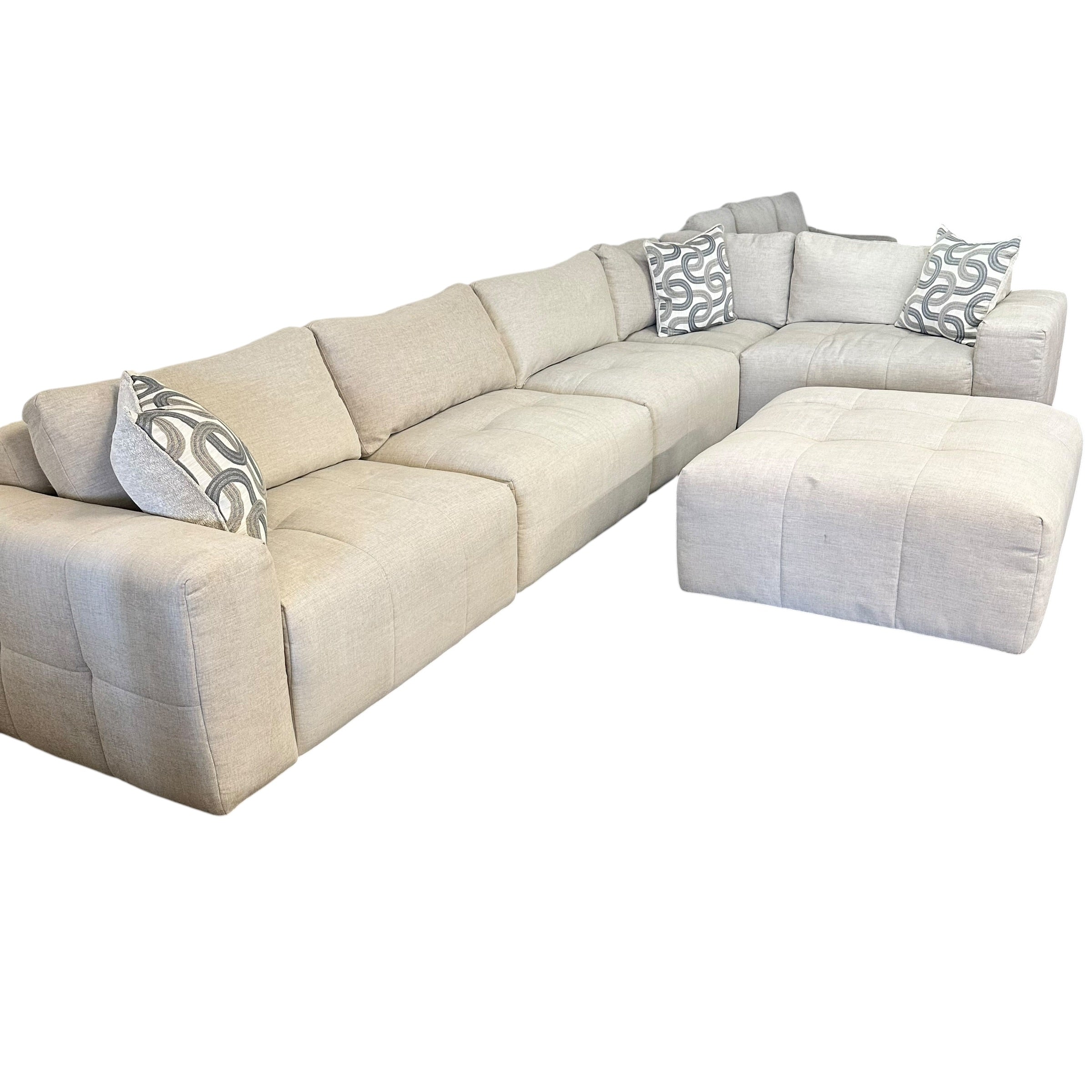 6 Pc Modular Sectional with Ottoman