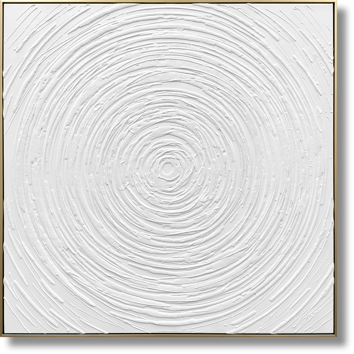 White Radiance: Textured Concentric Circles