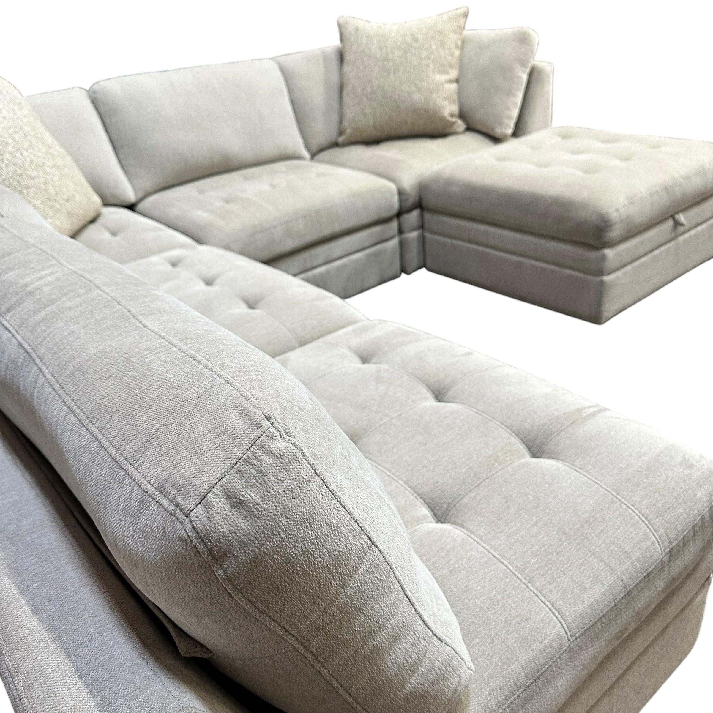 Modular Sectional with storage ottoman