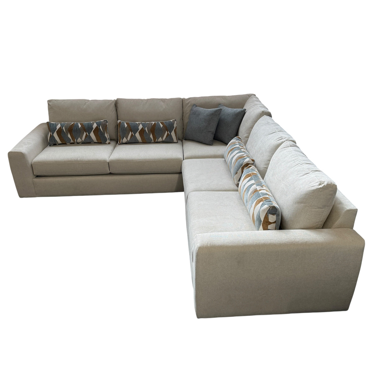 Savelle Corner Sectional Sofa in Cream