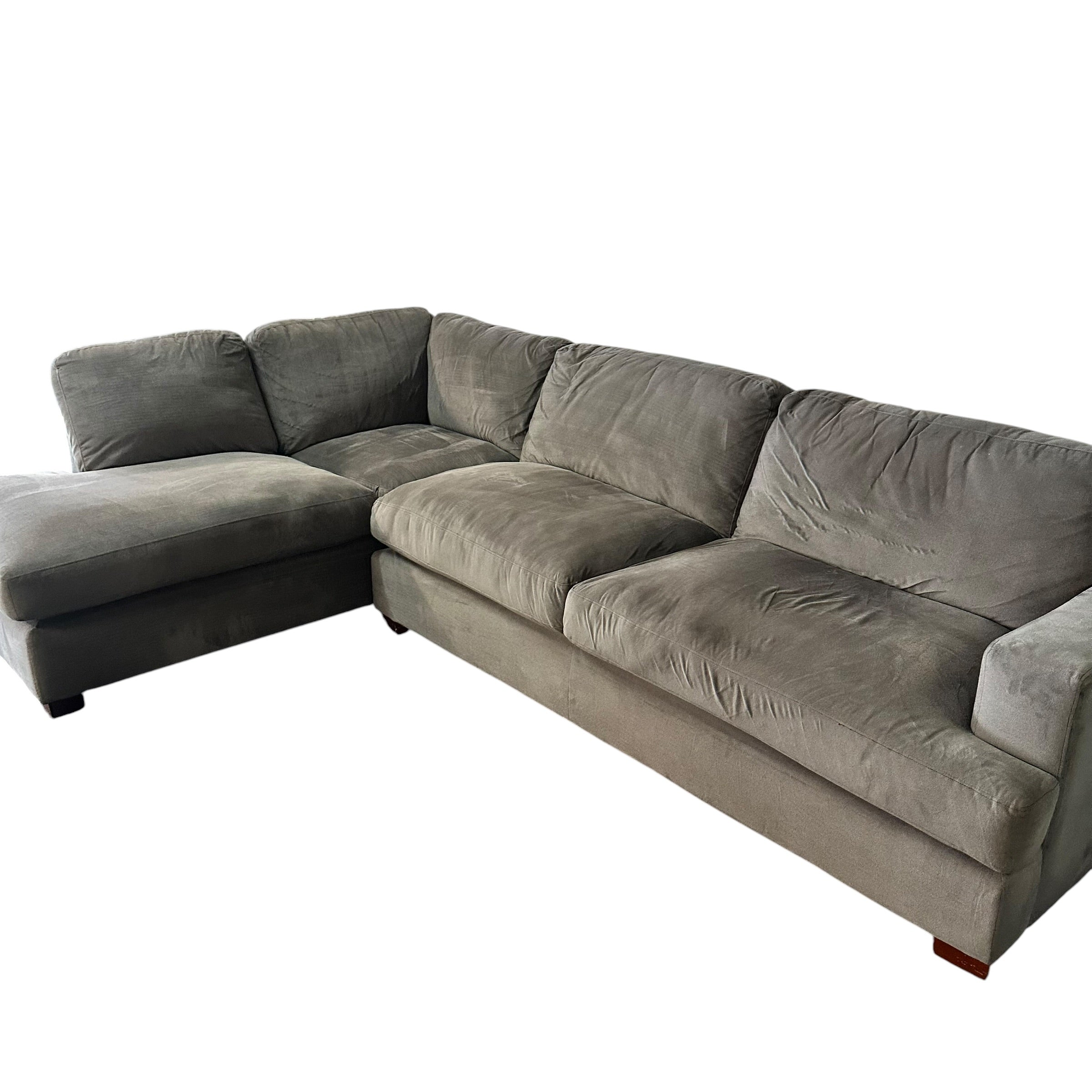 Sectional with Left Bumper Chaise in Gray
