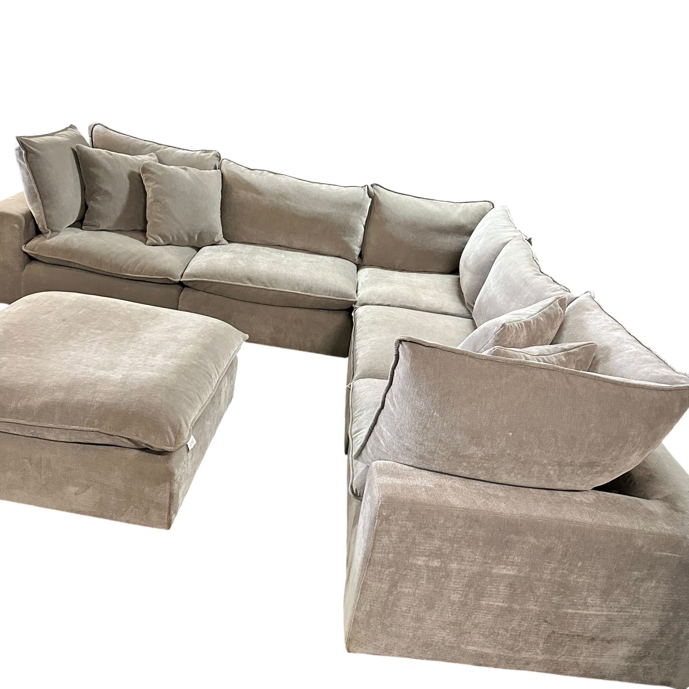 Serene 6-piece Fabric Modular Sectional, Taupe