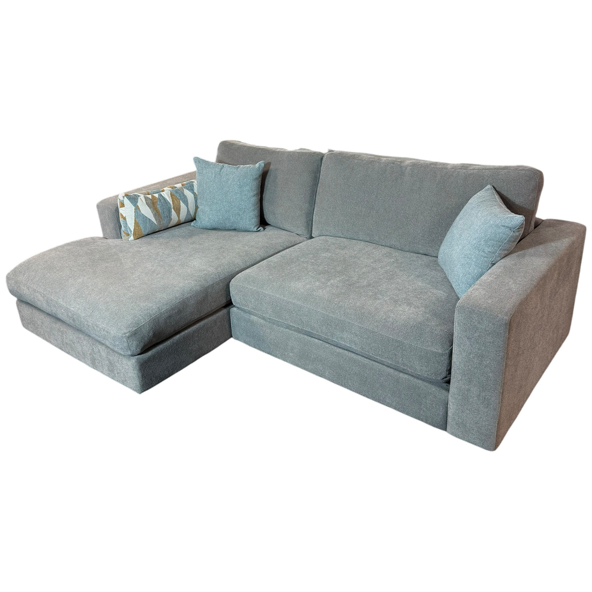 2 Piece Left Arm Facing Chaise Sectional in Gray
