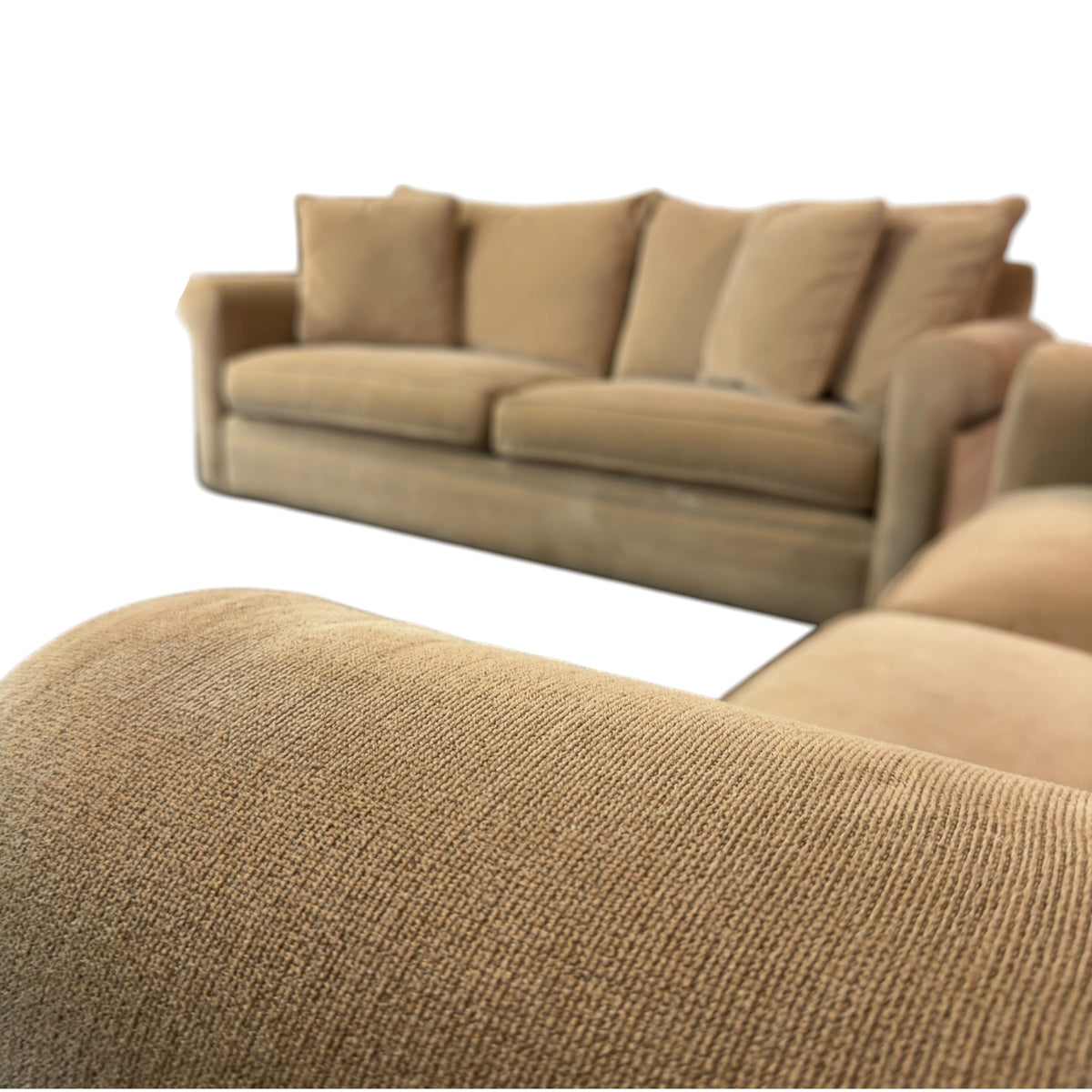 Room & Board Tan Sofa and Loveseat Set