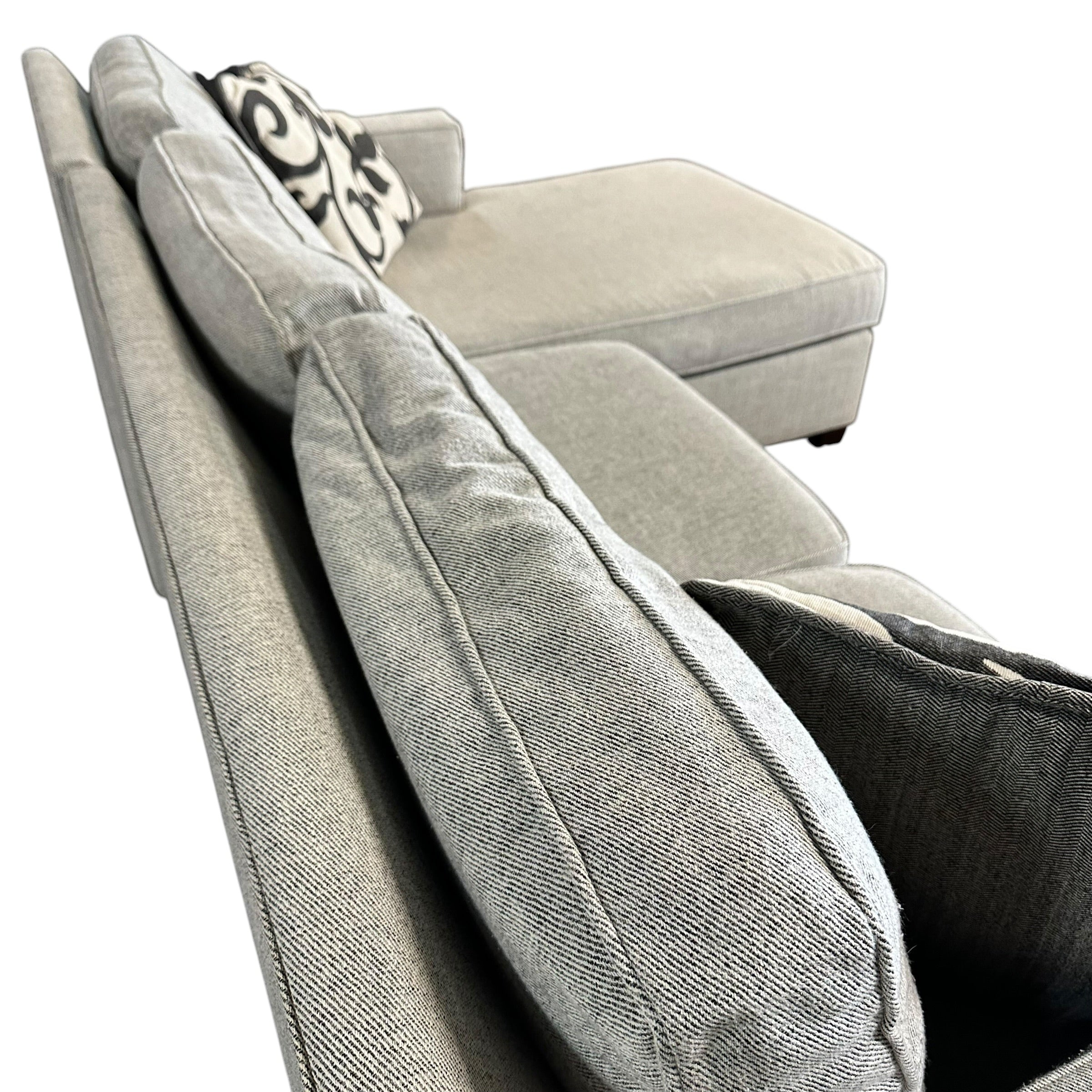 West Elm Sectional with RAF Chaise in Gray