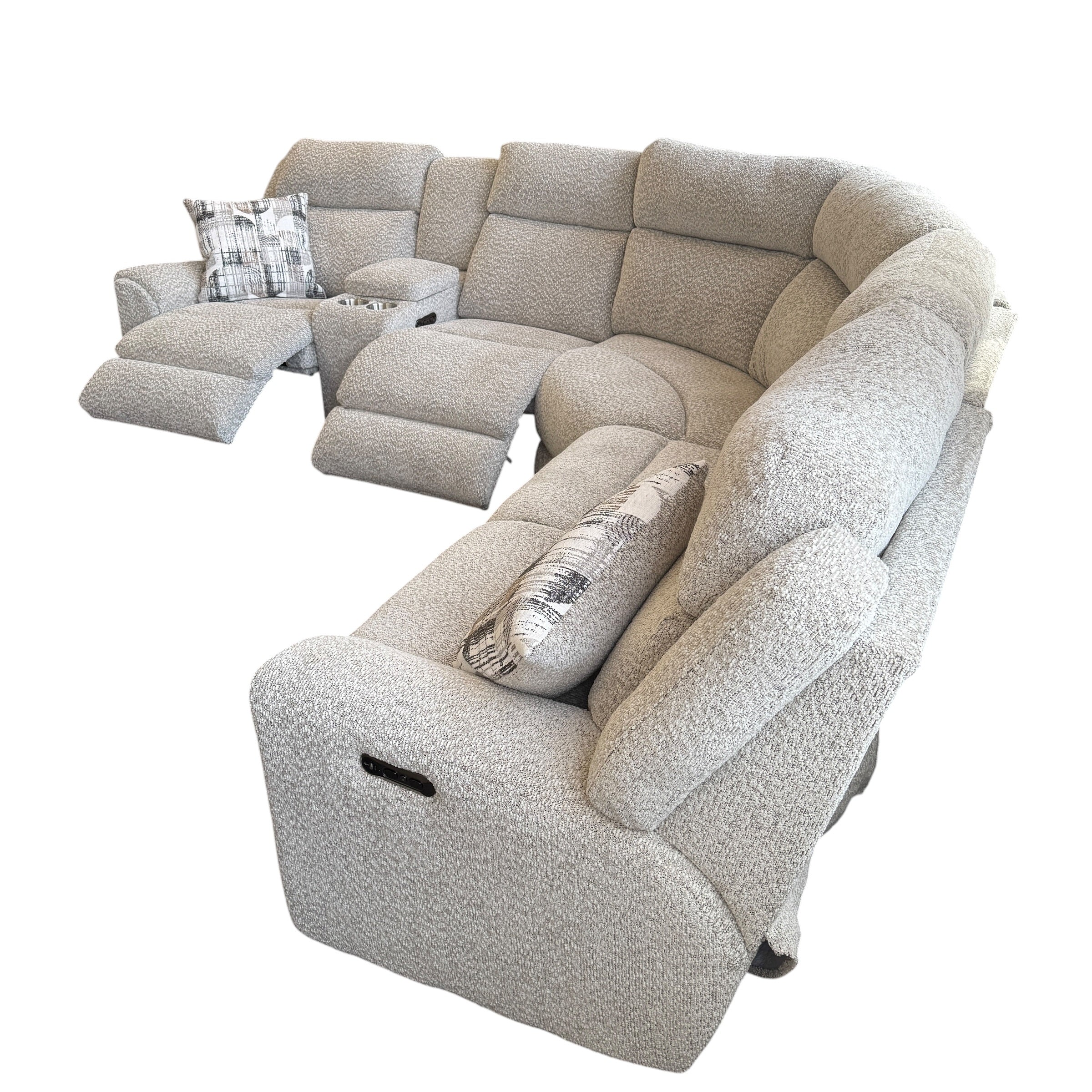 Recliner Sectional in Gray