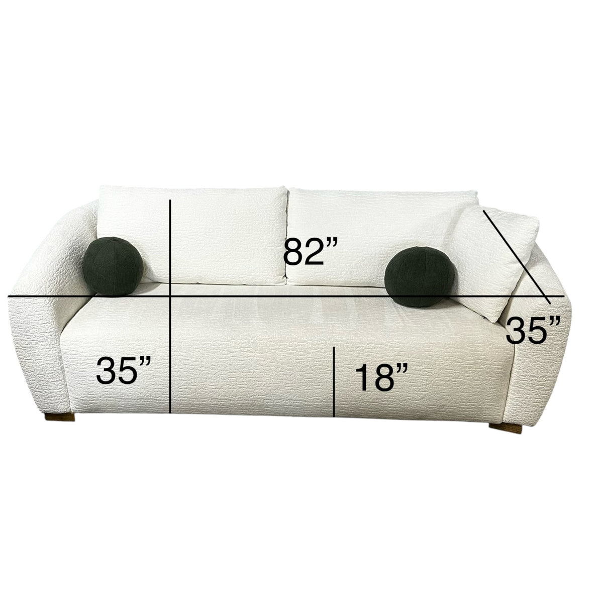 Ivory Boucle Sofa