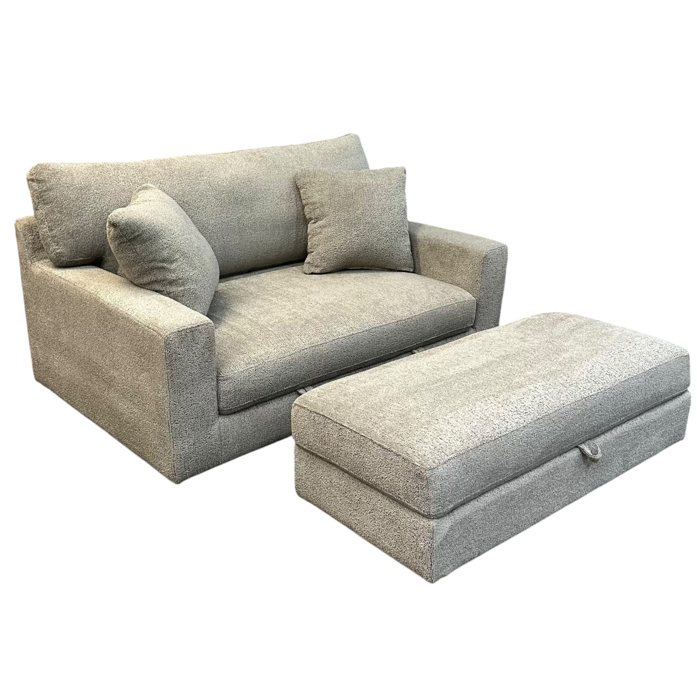 Living Room Chair and Ottoman with Storage