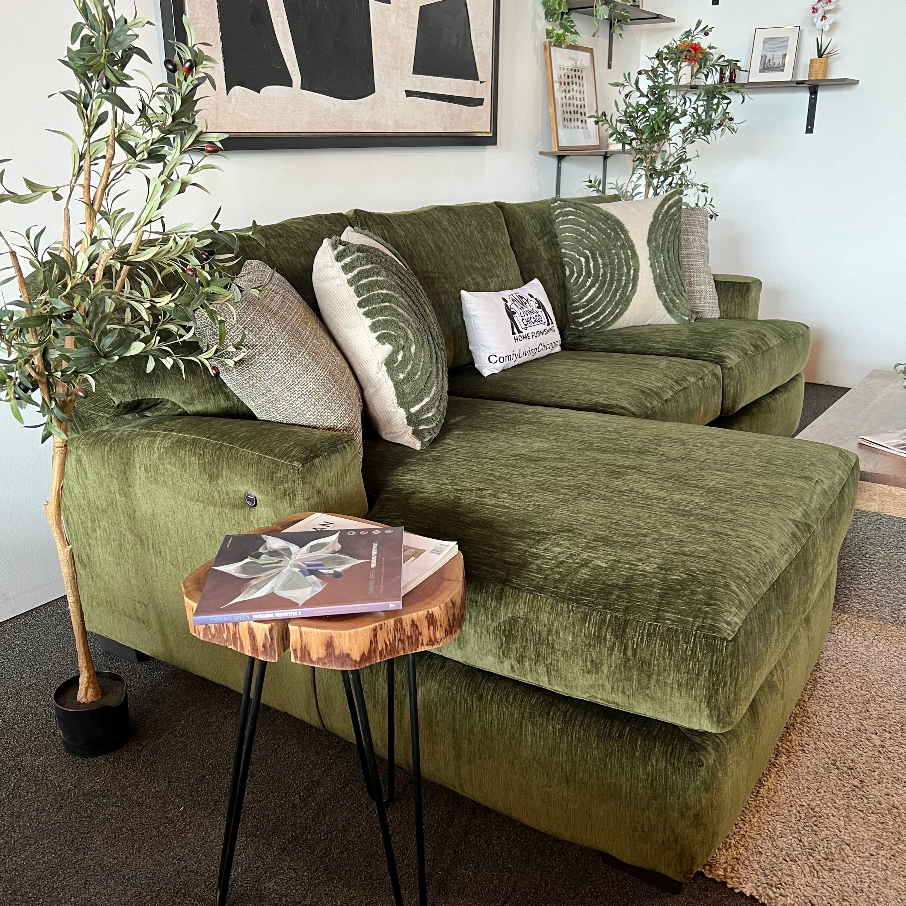 Loft Sectional Sofa with USB Chargers